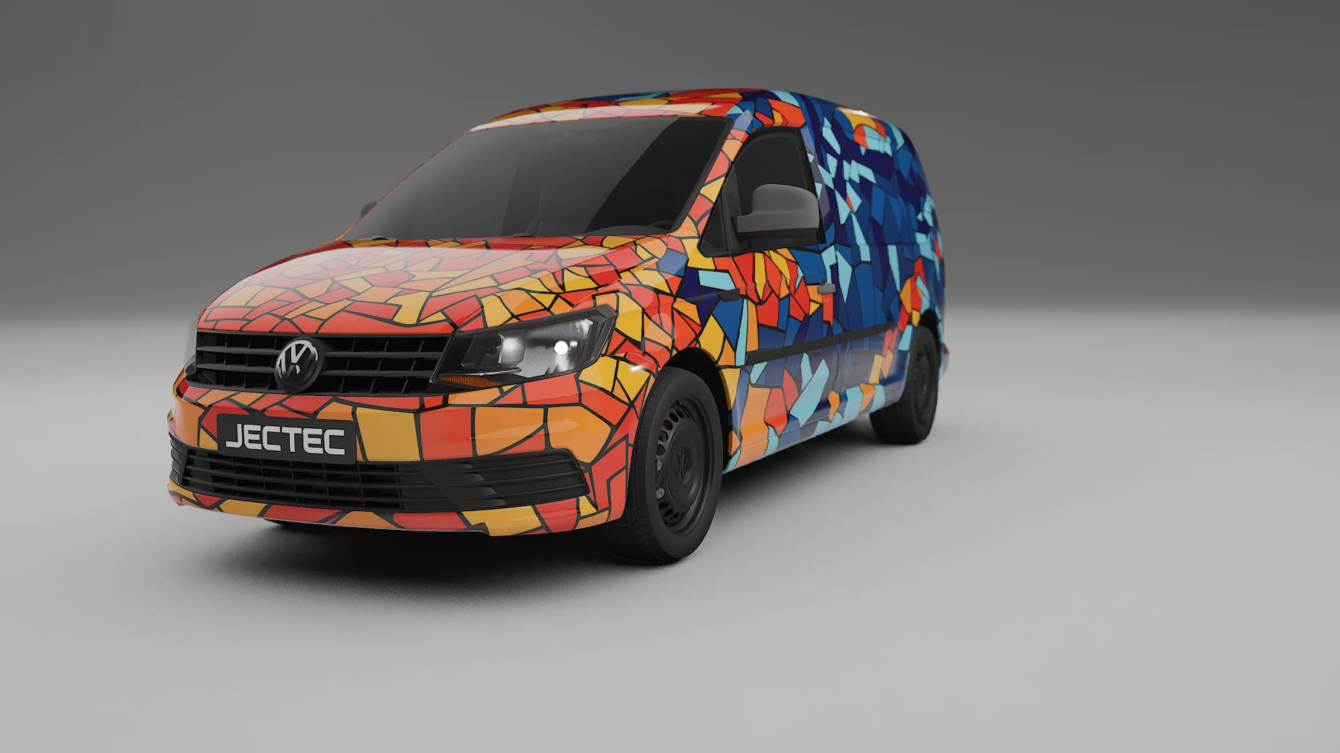 VW Caddy Maxi SB BARCELONA – Ontworpen Wrap PPF Kit van Printbaar Polyurethaanfolie