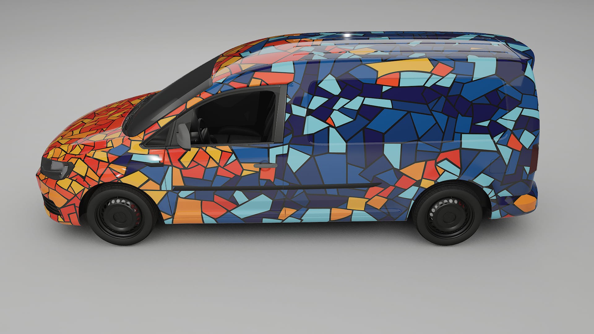 VW Caddy Maxi SB BARCELONA – Ontworpen Wrap PPF Kit van Printbaar Polyurethaanfolie