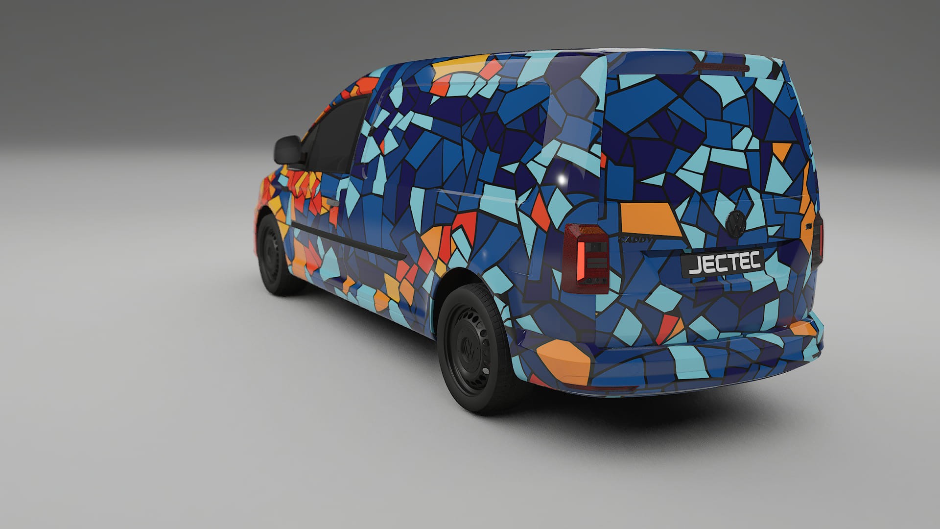 VW Caddy Maxi SB BARCELONA – Ontworpen Wrap PPF Kit van Printbaar Polyurethaanfolie