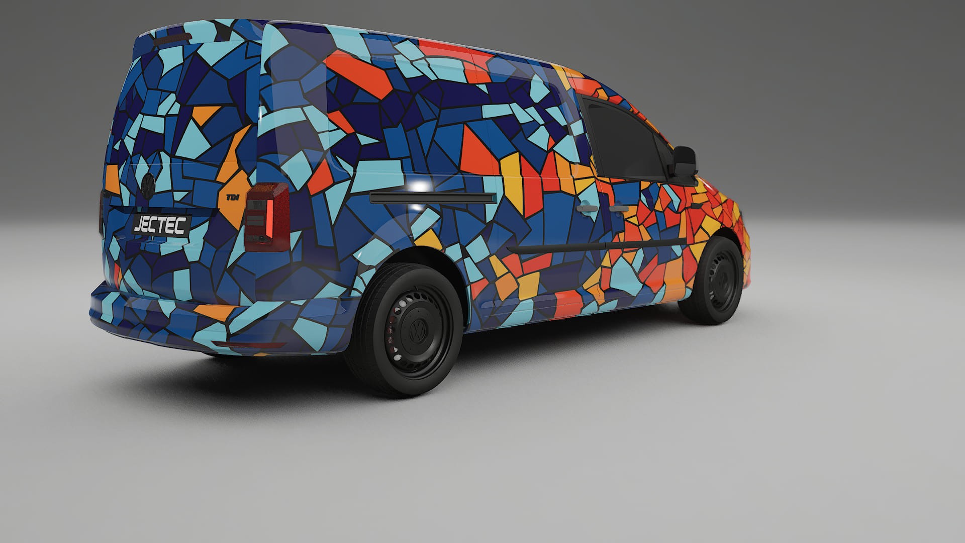 VW Caddy Maxi SB BARCELONA – Ontworpen Wrap PPF Kit van Printbaar Polyurethaanfolie