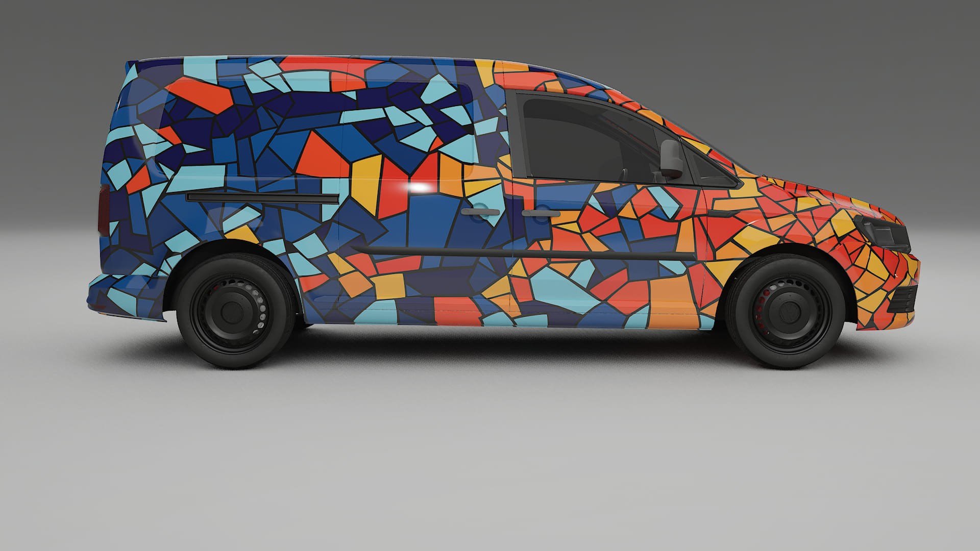 VW Caddy Maxi SB BARCELONA – Ontworpen Wrap PPF Kit van Printbaar Polyurethaanfolie