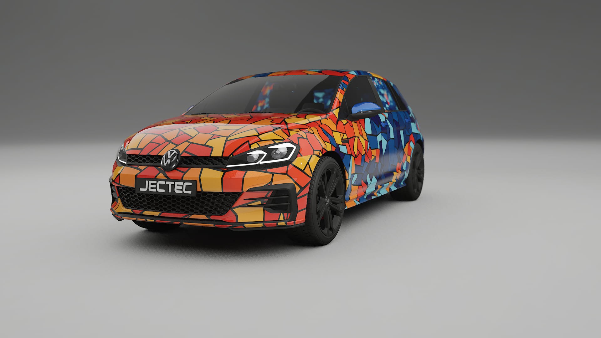 VW Golf Mk7 BARCELONA – Ontworpen Wrap PPF Kit van Printbaar Polyurethaanfolie