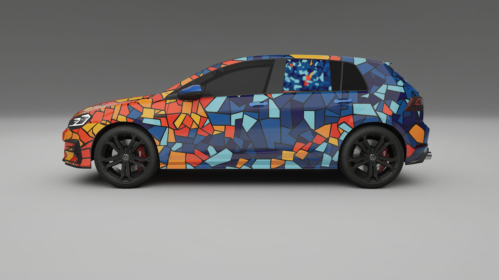 VW Golf Mk7 BARCELONA – Ontworpen Wrap PPF Kit van Printbaar Polyurethaanfolie