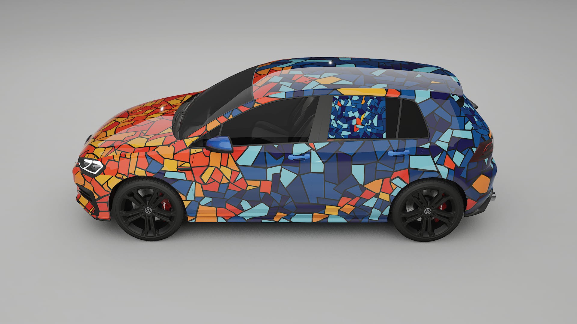 VW Golf Mk7 BARCELONA – Ontworpen Wrap PPF Kit van Printbaar Polyurethaanfolie