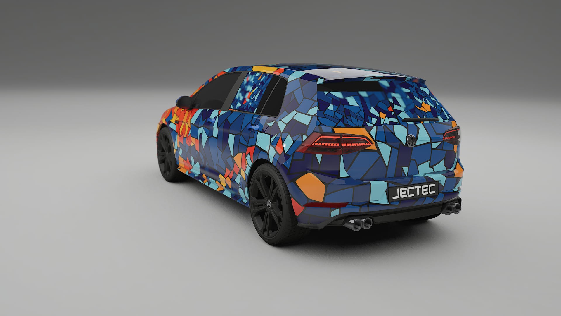 VW Golf Mk7 BARCELONA – Ontworpen Wrap PPF Kit van Printbaar Polyurethaanfolie