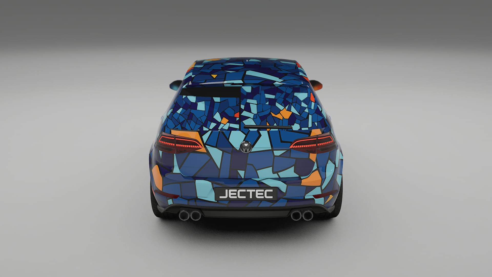 VW Golf Mk7 BARCELONA – Ontworpen Wrap PPF Kit van Printbaar Polyurethaanfolie