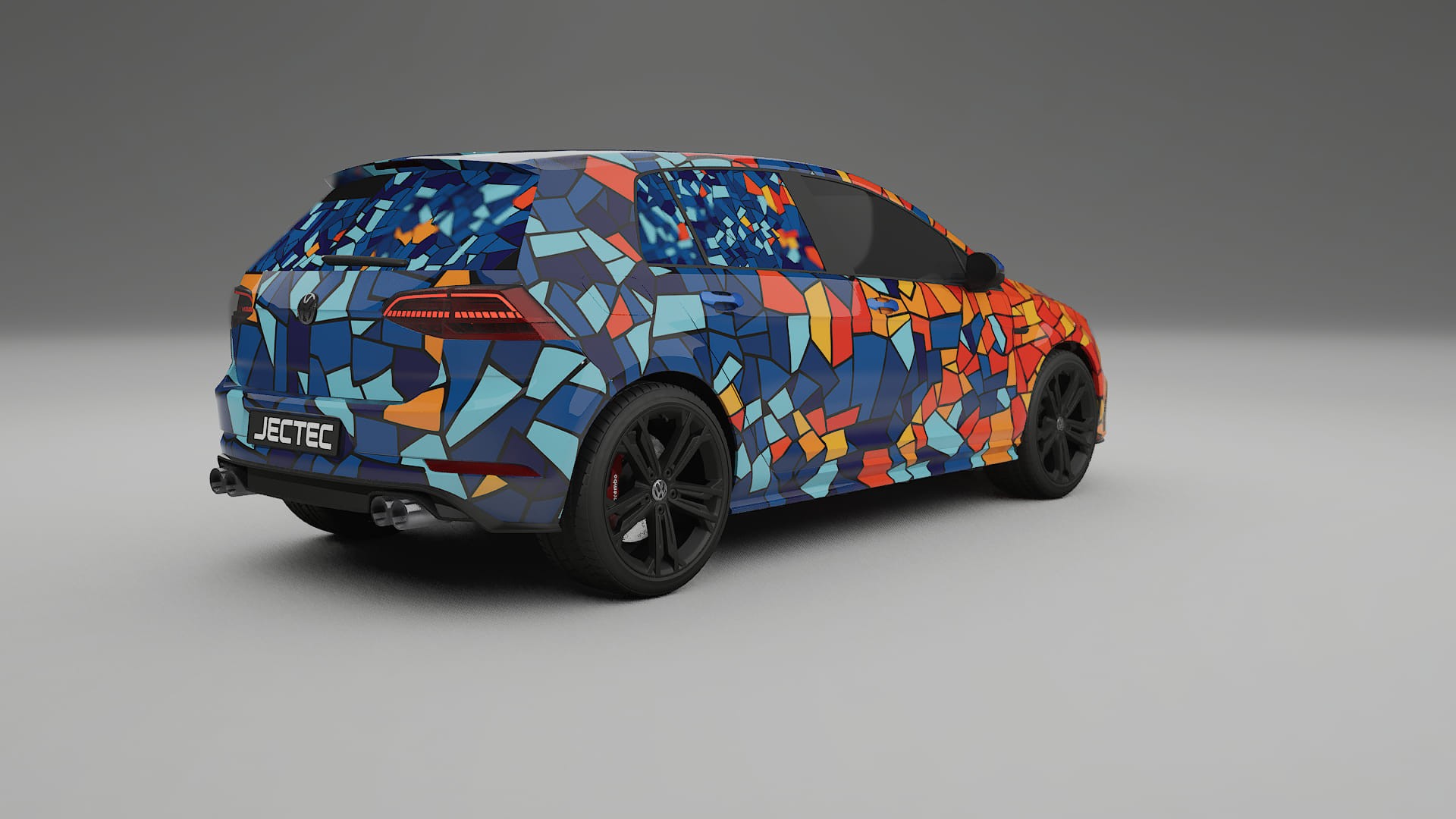 VW Golf Mk7 BARCELONA – Ontworpen Wrap PPF Kit van Printbaar Polyurethaanfolie