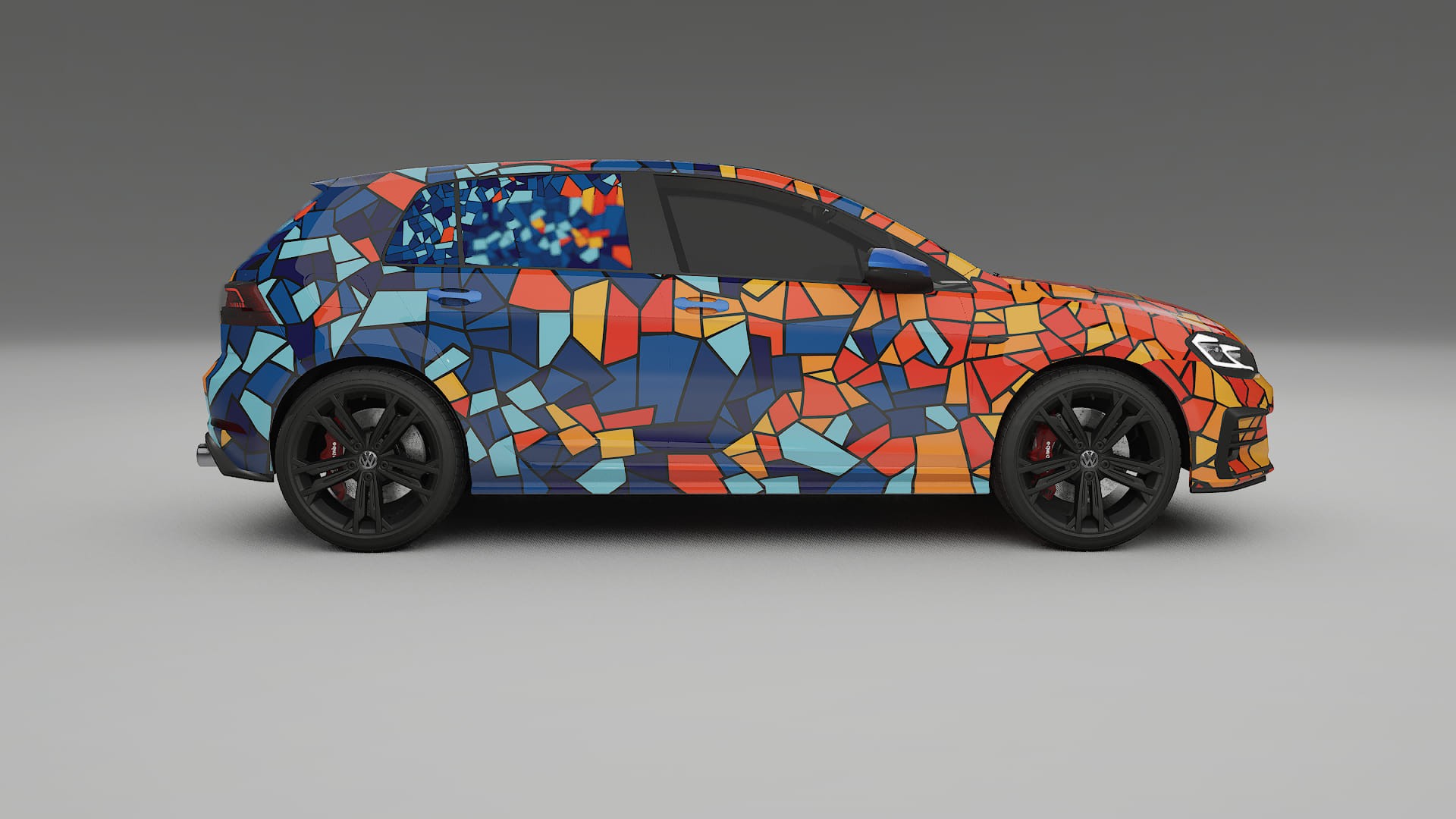 VW Golf Mk7 BARCELONA – Ontworpen Wrap PPF Kit van Printbaar Polyurethaanfolie