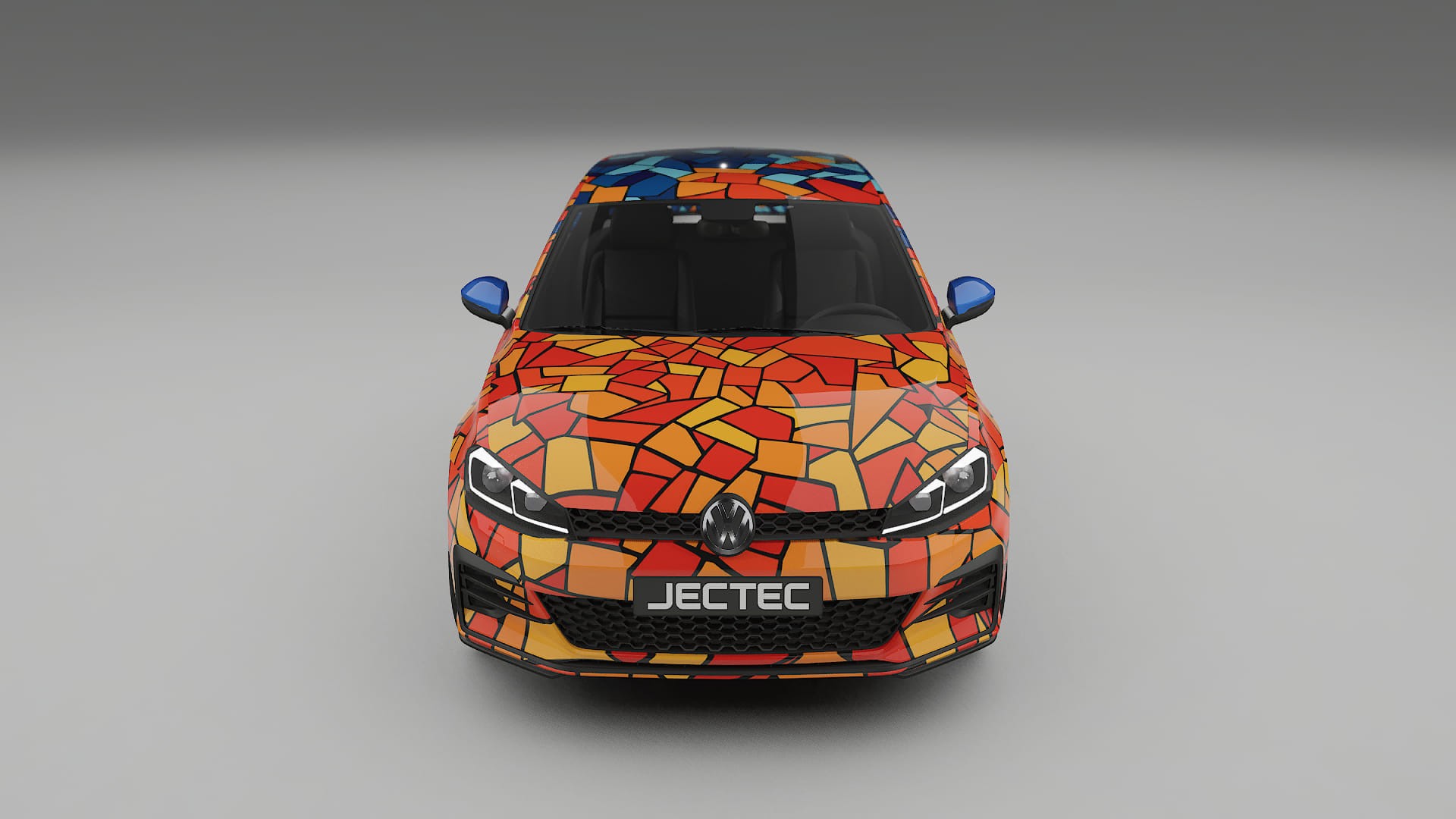 VW Golf Mk7 BARCELONA – Ontworpen Wrap PPF Kit van Printbaar Polyurethaanfolie