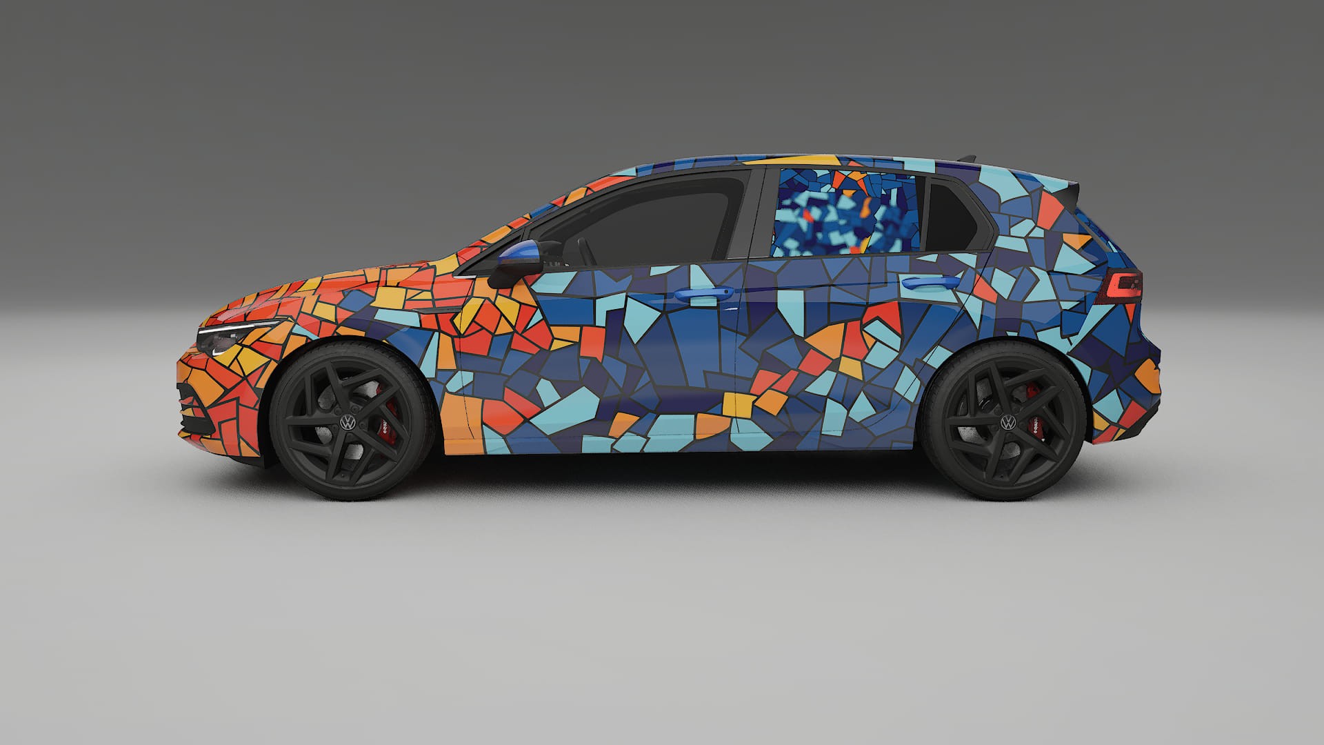 VW Golf Mk8 BARCELONA – Ontworpen Wrap PPF Kit van Printbaar Polyurethaanfolie