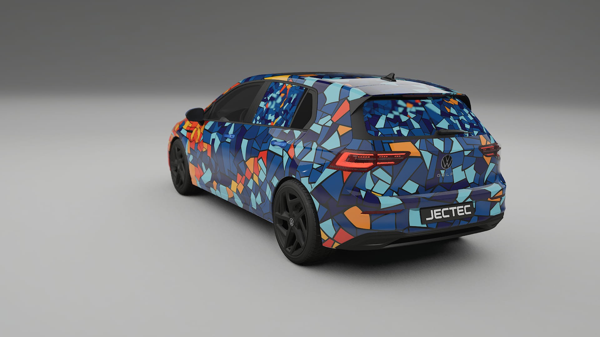 VW Golf Mk8 BARCELONA – Ontworpen Wrap PPF Kit van Printbaar Polyurethaanfolie