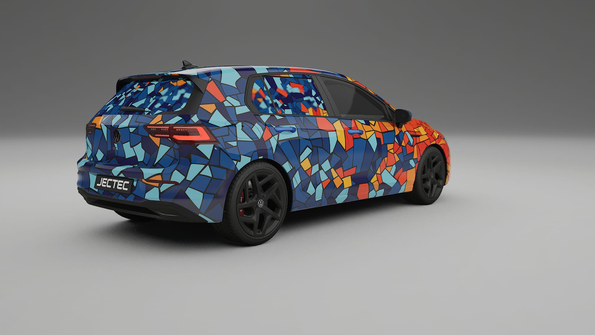 VW Golf Mk8 BARCELONA – Ontworpen Wrap PPF Kit van Printbaar Polyurethaanfolie