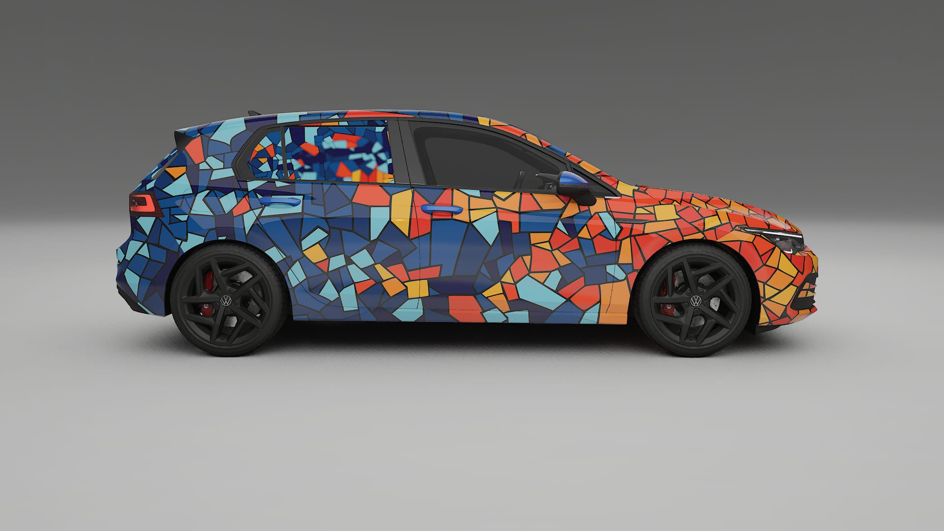 VW Golf Mk8 BARCELONA – Ontworpen Wrap PPF Kit van Printbaar Polyurethaanfolie