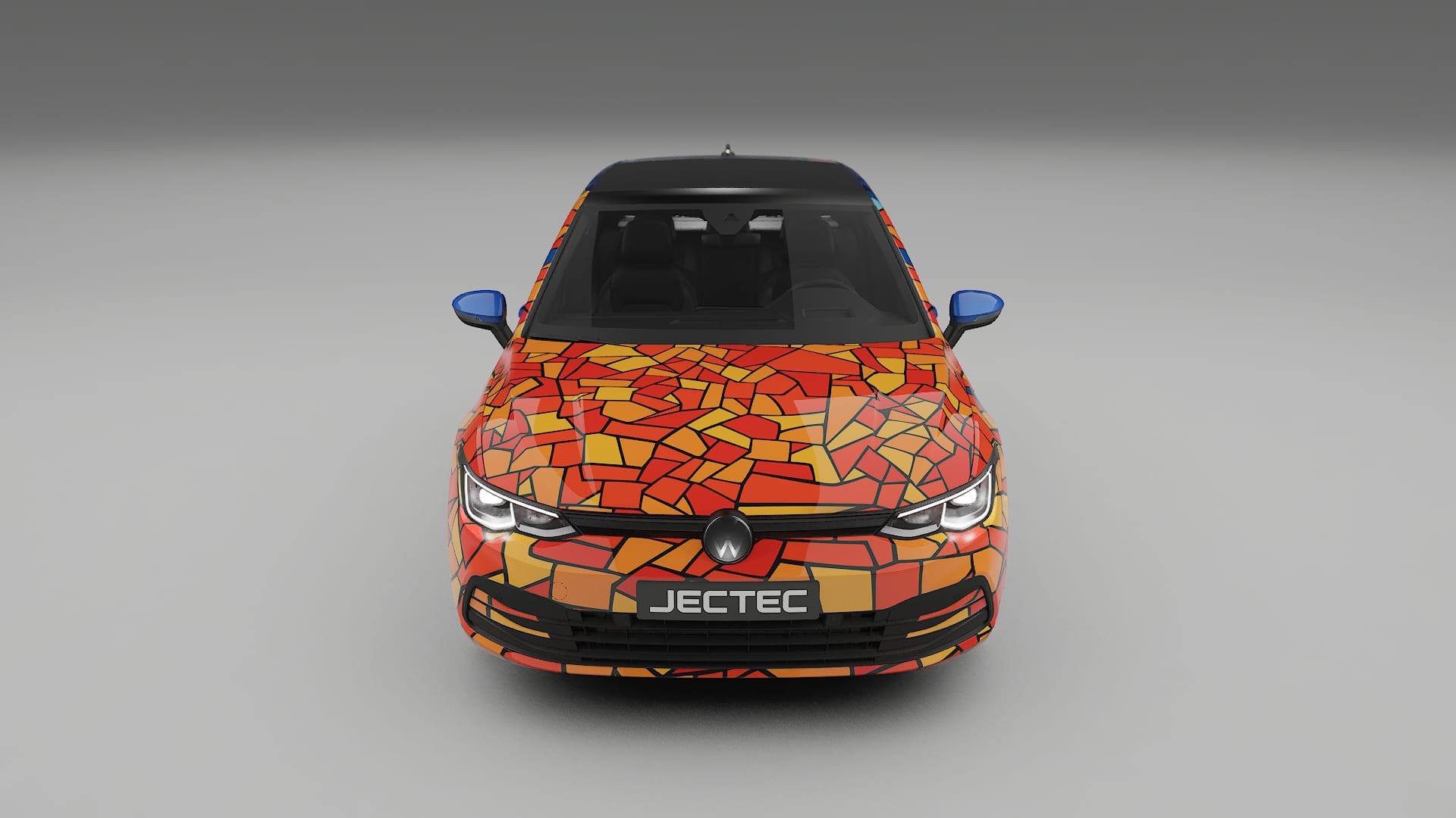 VW Golf Mk8 BARCELONA – Ontworpen Wrap PPF Kit van Printbaar Polyurethaanfolie