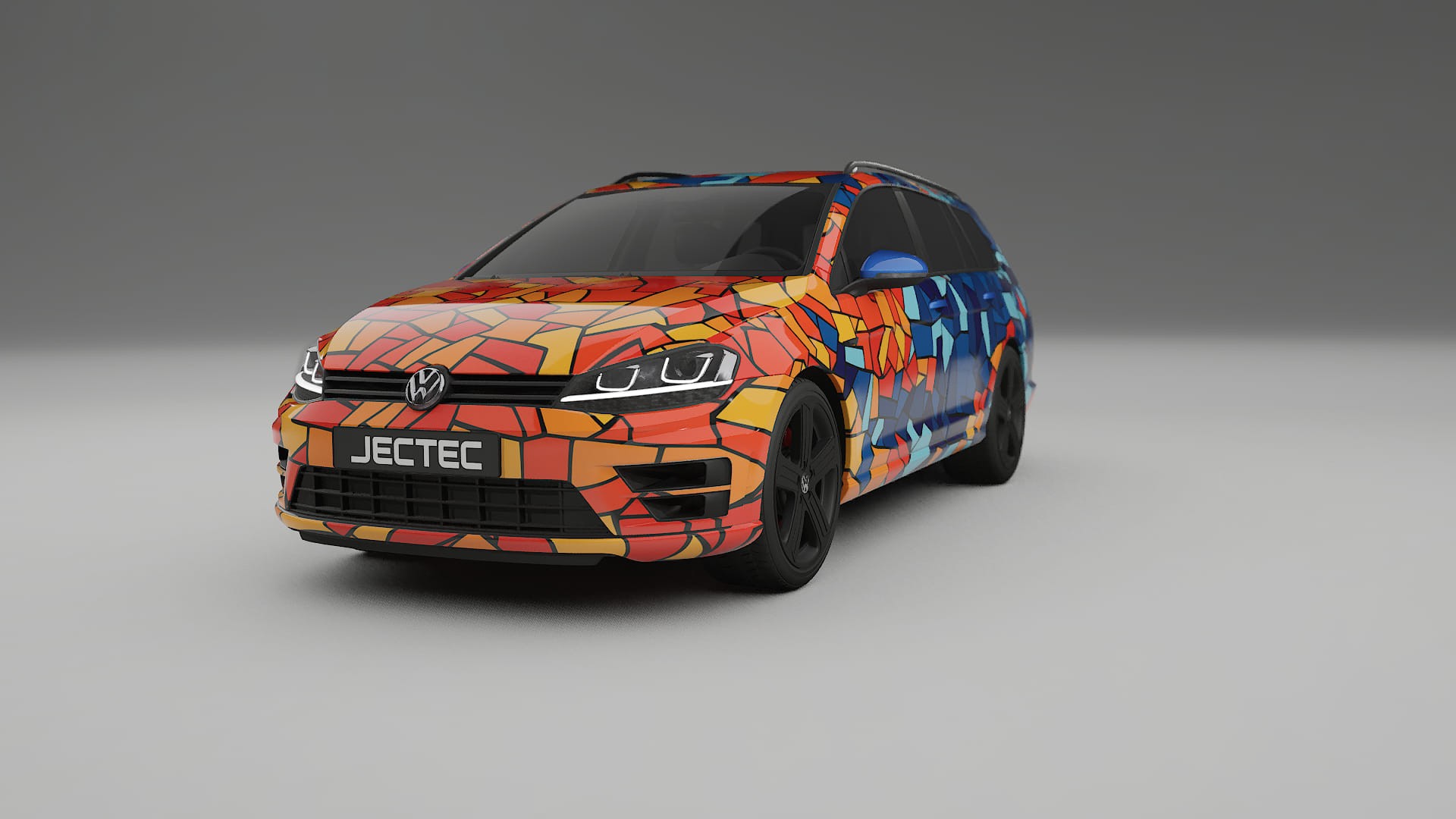 VW Golf Variant Mk7 BARCELONA – Ontworpen Wrap PPF Kit van Printbaar Polyurethaanfolie