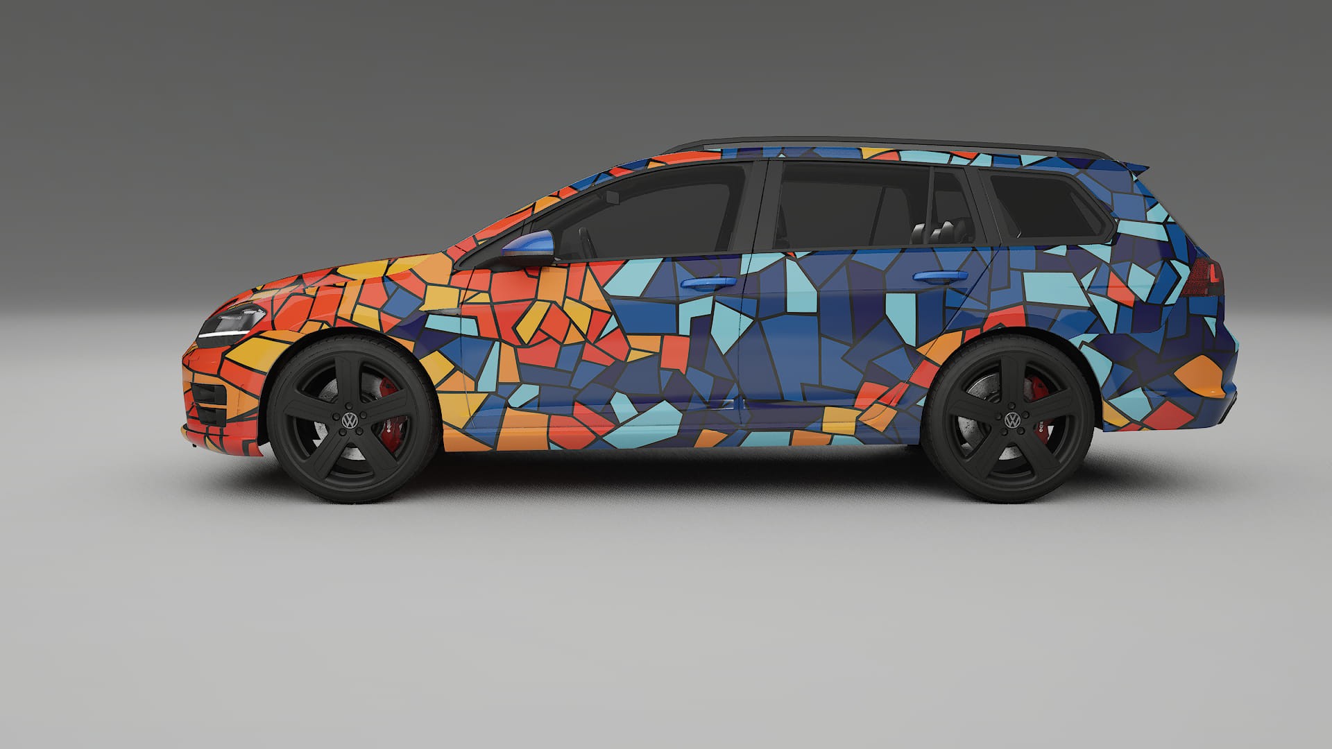 VW Golf Variant Mk7 BARCELONA – Ontworpen Wrap PPF Kit van Printbaar Polyurethaanfolie