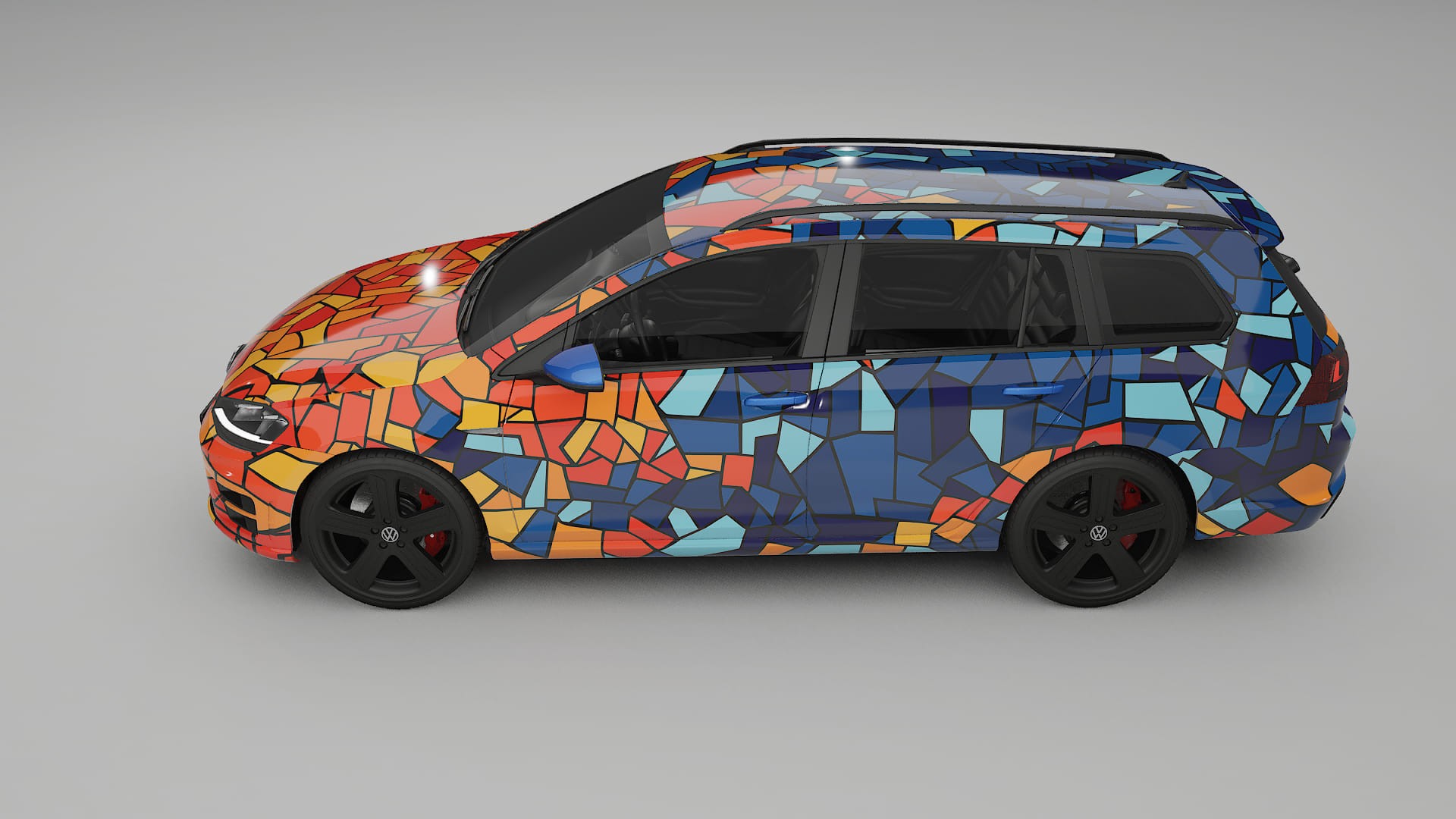 VW Golf Variant Mk7 BARCELONA – Ontworpen Wrap PPF Kit van Printbaar Polyurethaanfolie