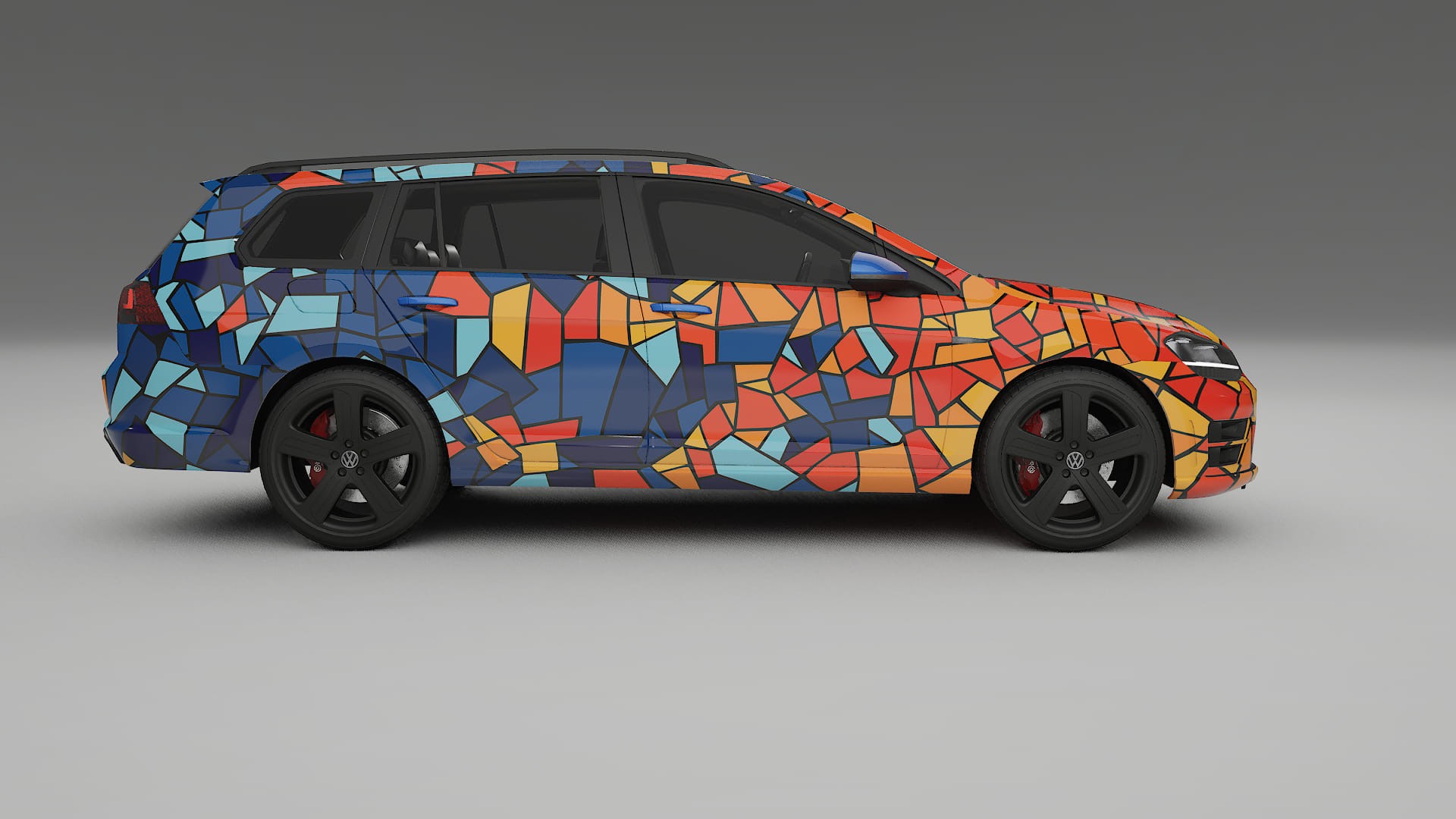 VW Golf Variant Mk7 BARCELONA – Ontworpen Wrap PPF Kit van Printbaar Polyurethaanfolie