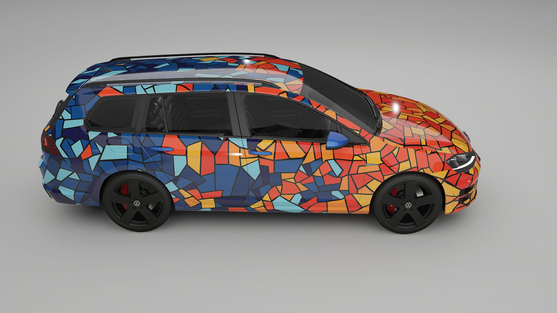 VW Golf Variant Mk7 BARCELONA – Ontworpen Wrap PPF Kit van Printbaar Polyurethaanfolie