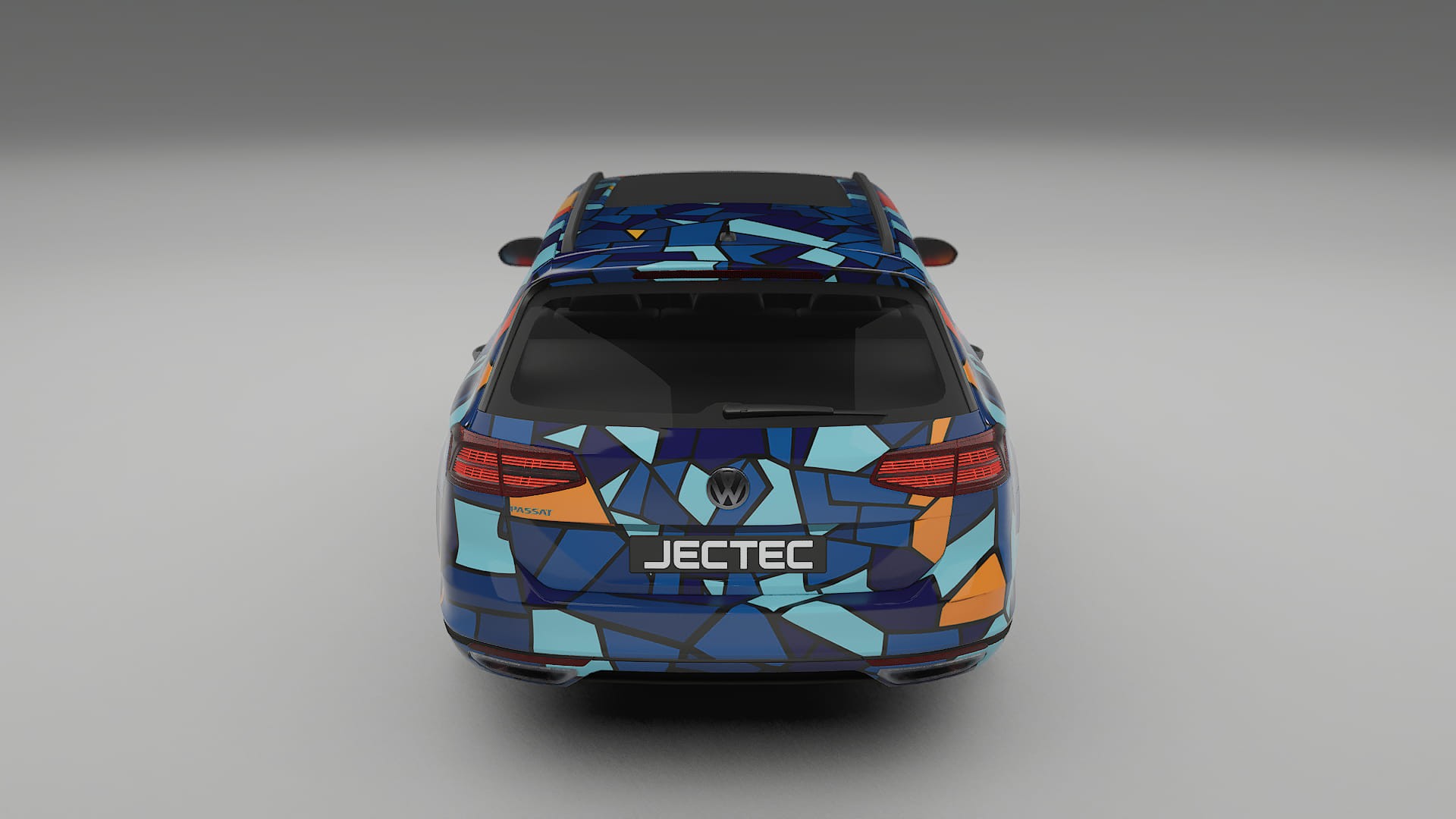 VW Passat VariantR B8 BARCELONA – Ontworpen Wrap PPF Kit van Printbaar Polyurethaanfolie