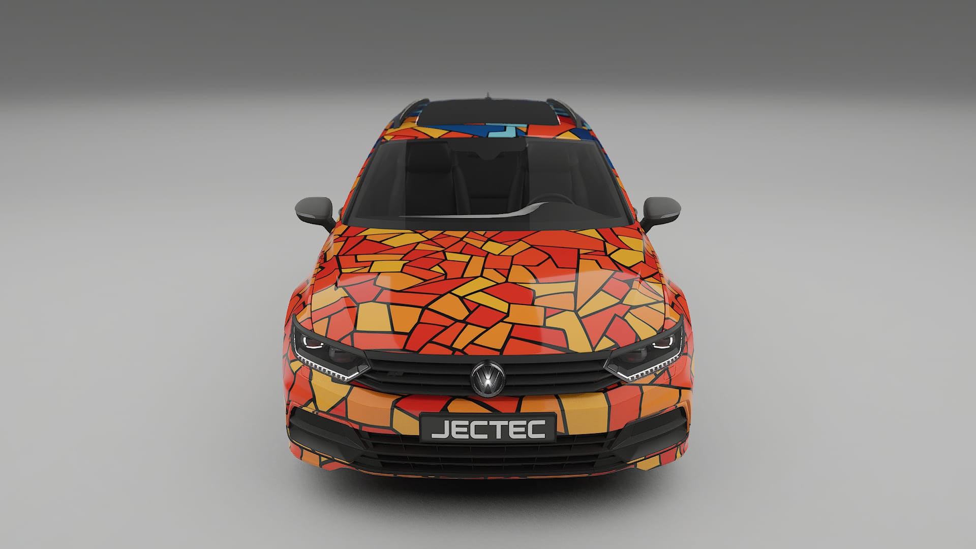 VW Passat VariantR B8 BARCELONA – Ontworpen Wrap PPF Kit van Printbaar Polyurethaanfolie