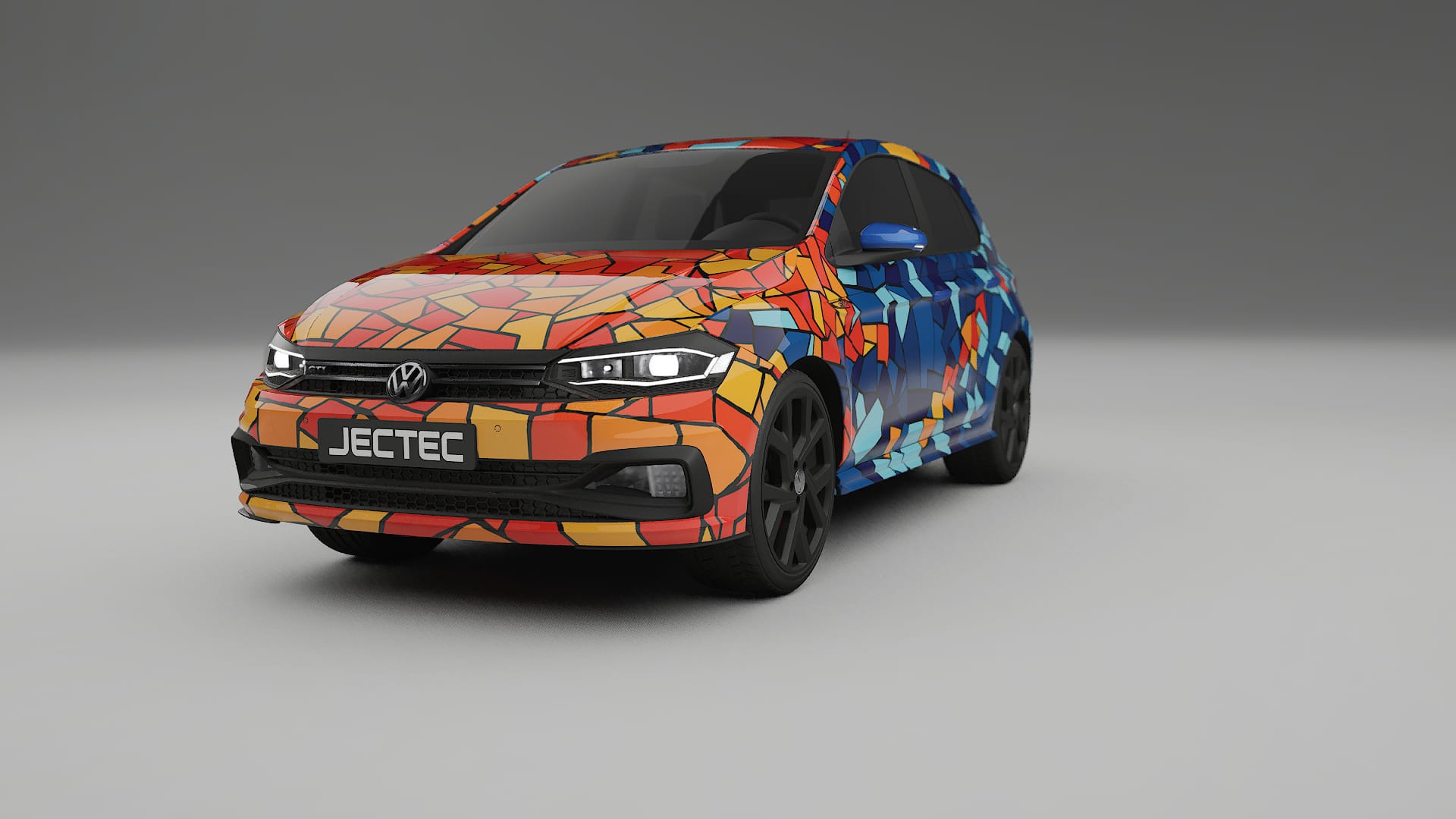 VW Polo GTI VI BARCELONA – Ontworpen Wrap PPF Kit van Printbaar Polyurethaanfolie