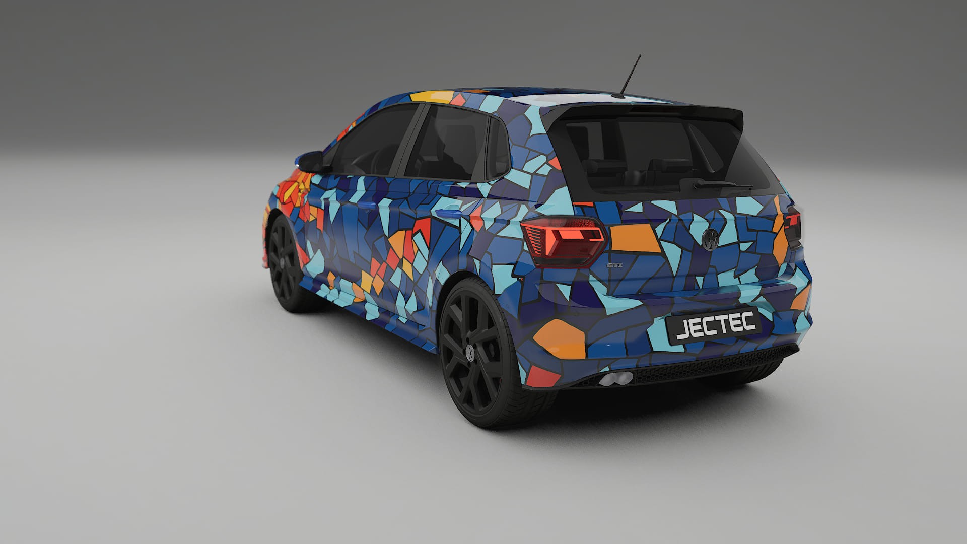 VW Polo GTI VI BARCELONA – Ontworpen Wrap PPF Kit van Printbaar Polyurethaanfolie