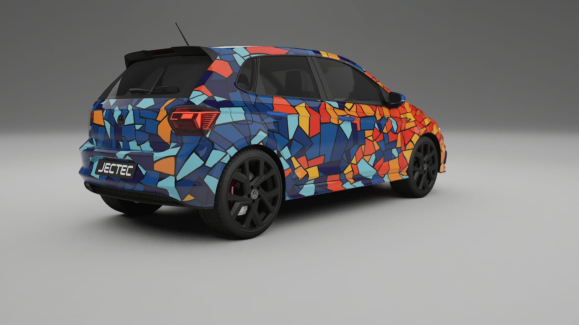 VW Polo GTI VI BARCELONA – Ontworpen Wrap PPF Kit van Printbaar Polyurethaanfolie