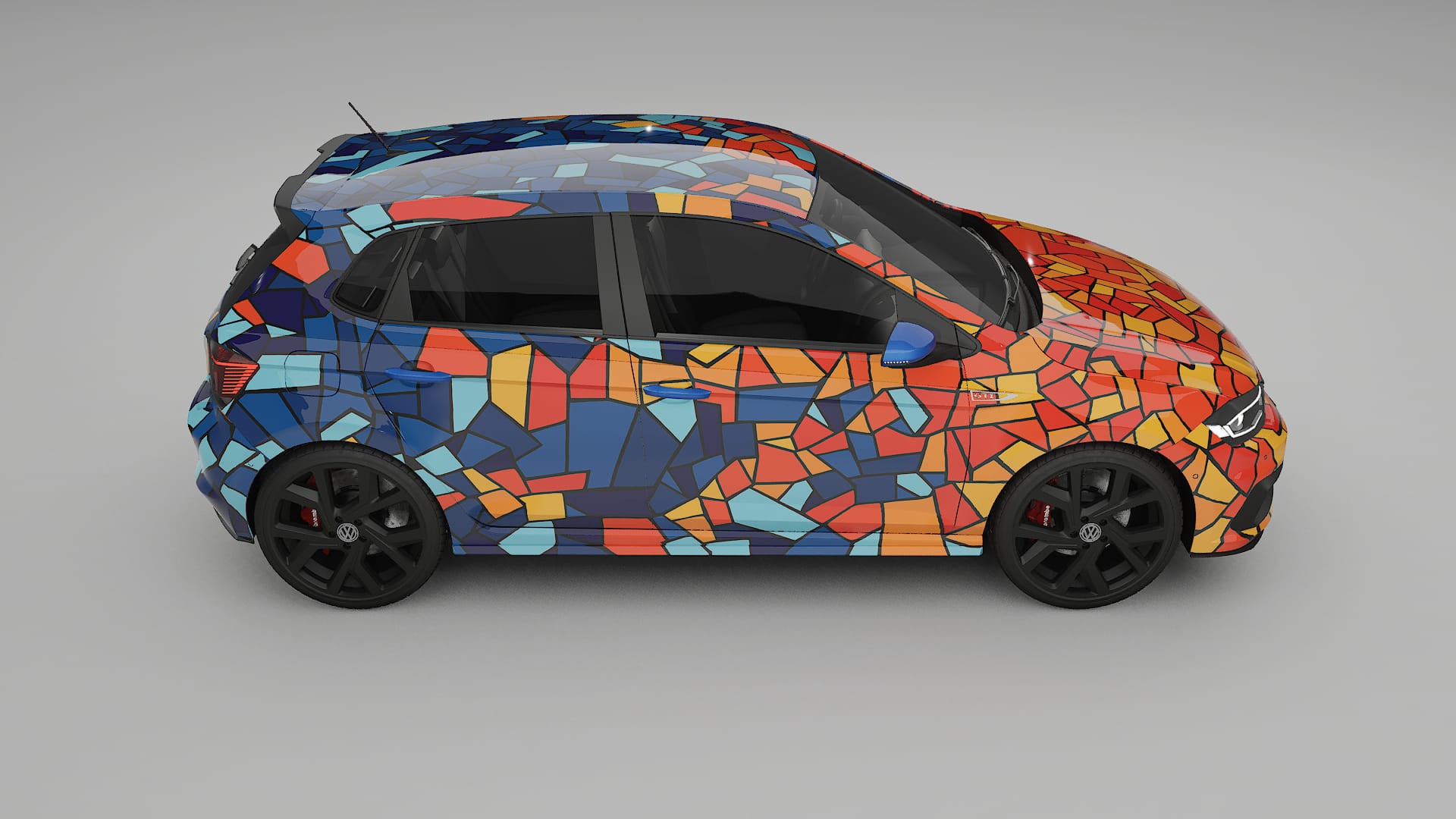 VW Polo GTI VI BARCELONA – Ontworpen Wrap PPF Kit van Printbaar Polyurethaanfolie
