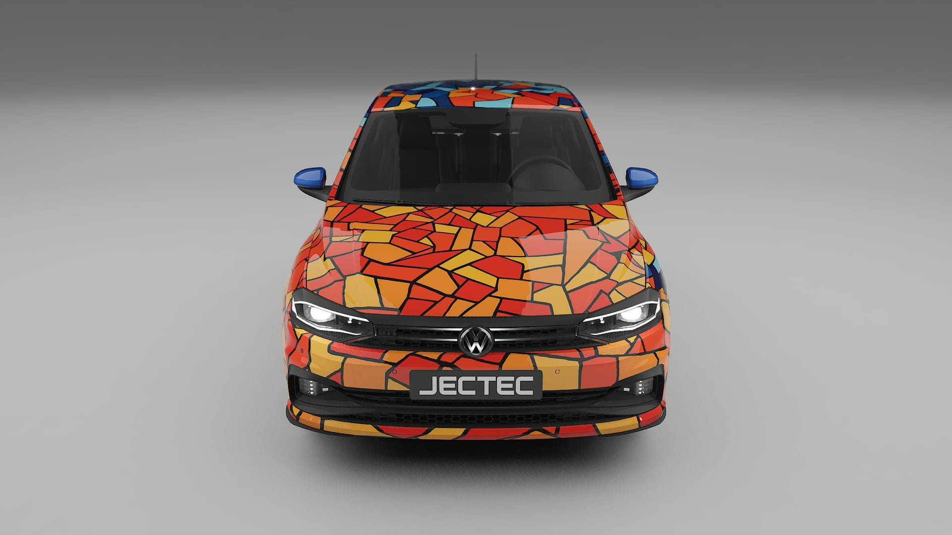 VW Polo GTI VI BARCELONA – Ontworpen Wrap PPF Kit van Printbaar Polyurethaanfolie