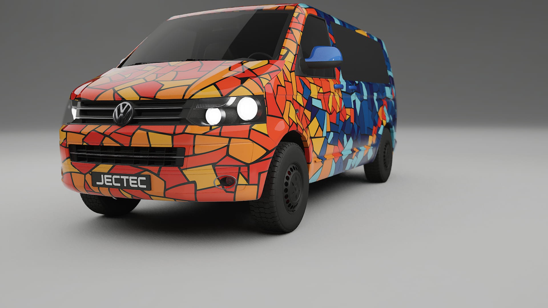 VW Transporter T5 Caravelle BARCELONA – Ontworpen Wrap PPF Kit van Printbaar Polyurethaanfolie