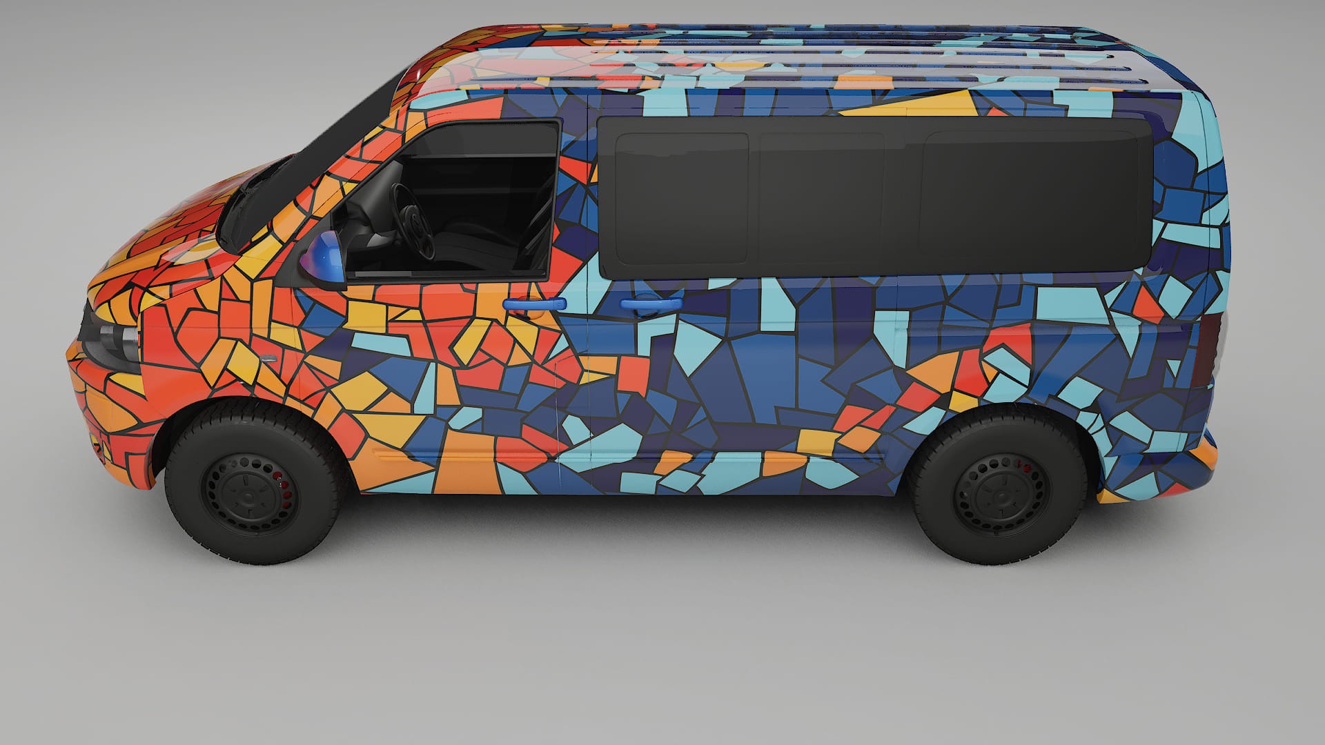 VW Transporter T5 Caravelle BARCELONA – Ontworpen Wrap PPF Kit van Printbaar Polyurethaanfolie