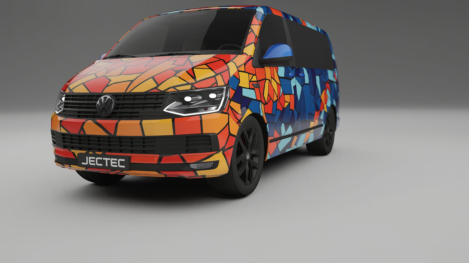 VW Transporter T6 Multivan BARCELONA – Ontworpen Wrap PPF Kit van Printbaar Polyurethaanfolie