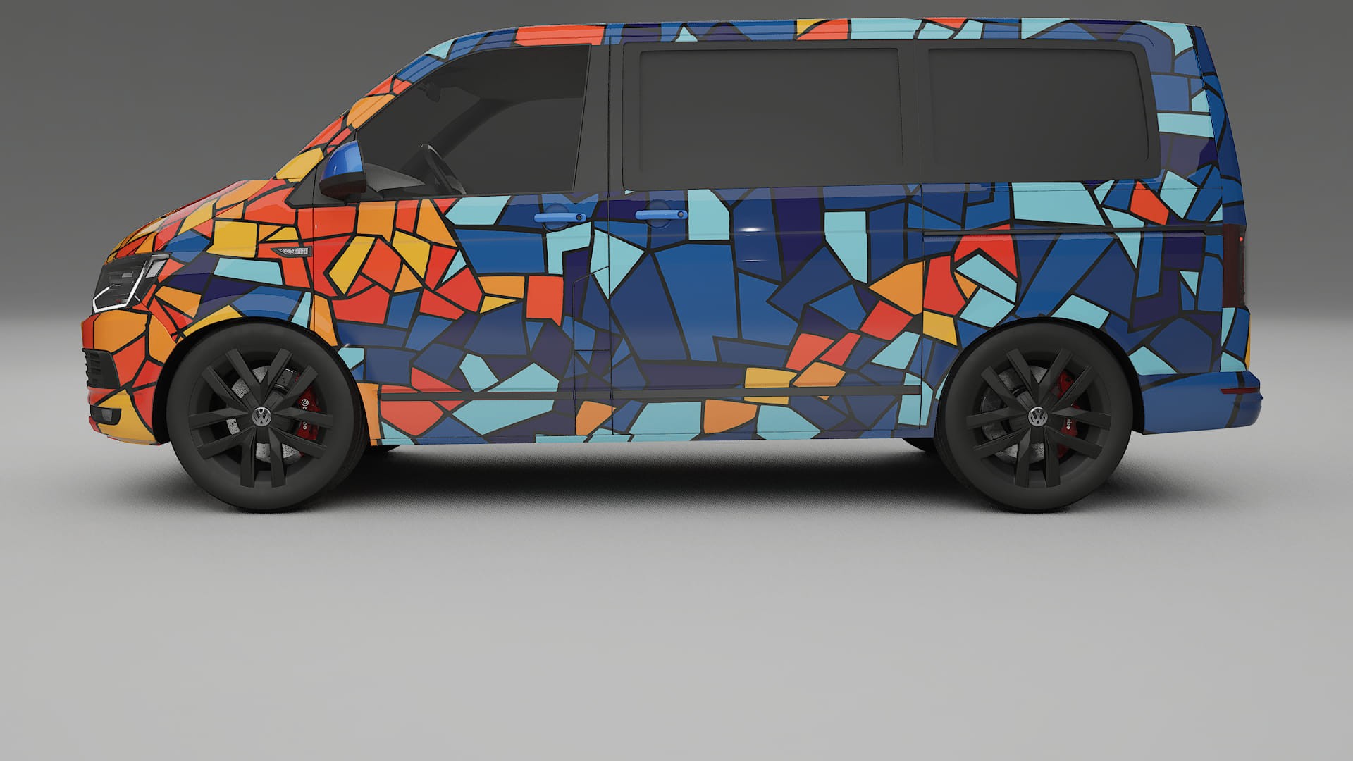 VW Transporter T6 Multivan BARCELONA – Ontworpen Wrap PPF Kit van Printbaar Polyurethaanfolie