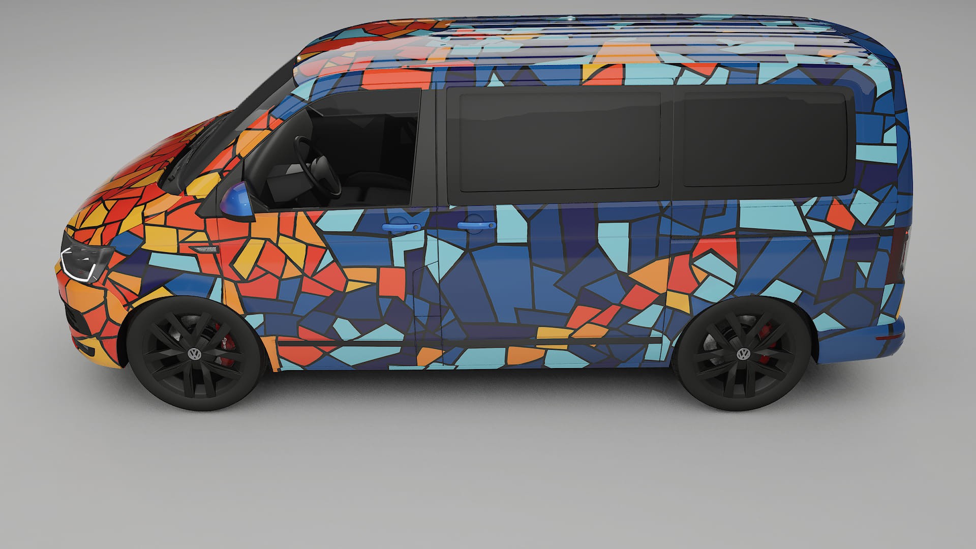 VW Transporter T6 Multivan BARCELONA – Ontworpen Wrap PPF Kit van Printbaar Polyurethaanfolie