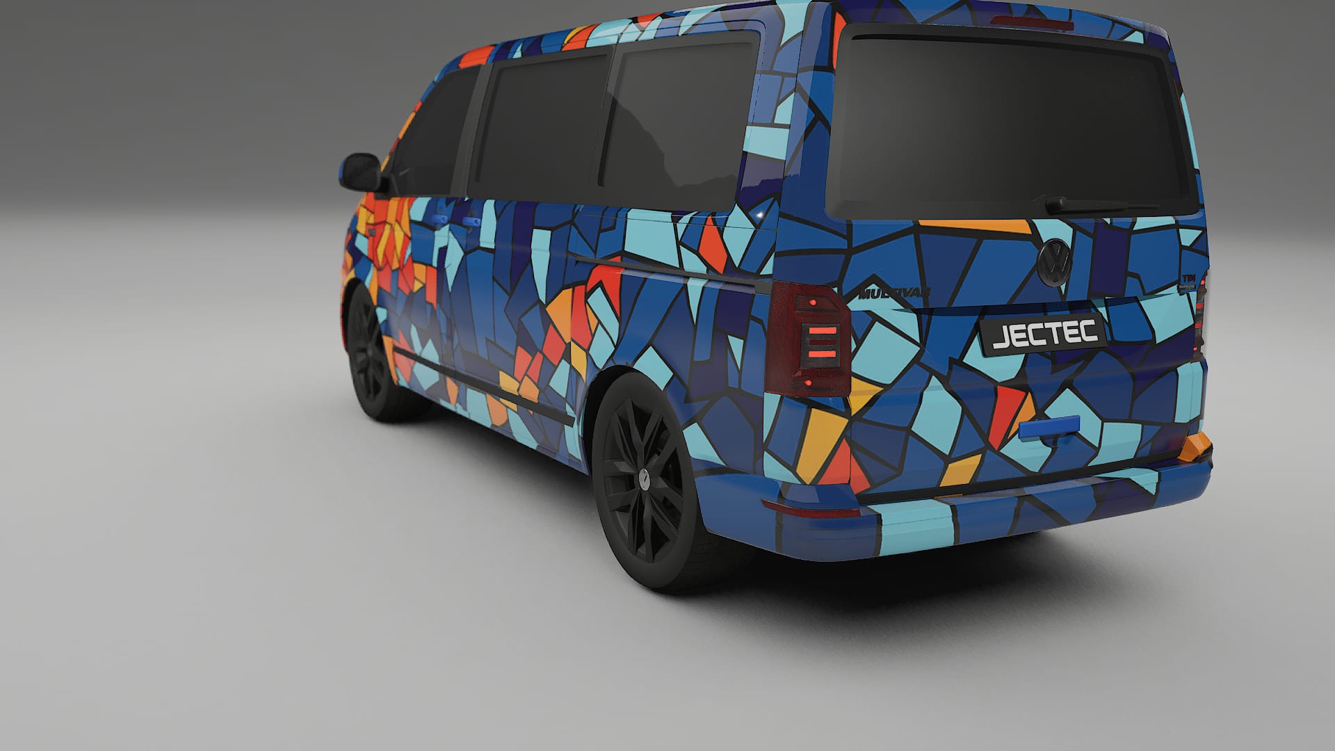 VW Transporter T6 Multivan BARCELONA – Ontworpen Wrap PPF Kit van Printbaar Polyurethaanfolie