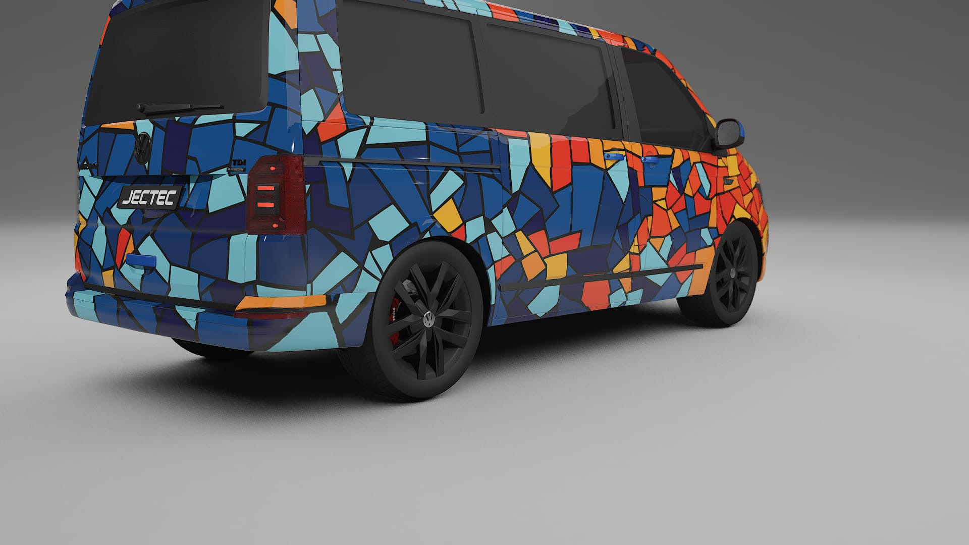 VW Transporter T6 Multivan BARCELONA – Ontworpen Wrap PPF Kit van Printbaar Polyurethaanfolie