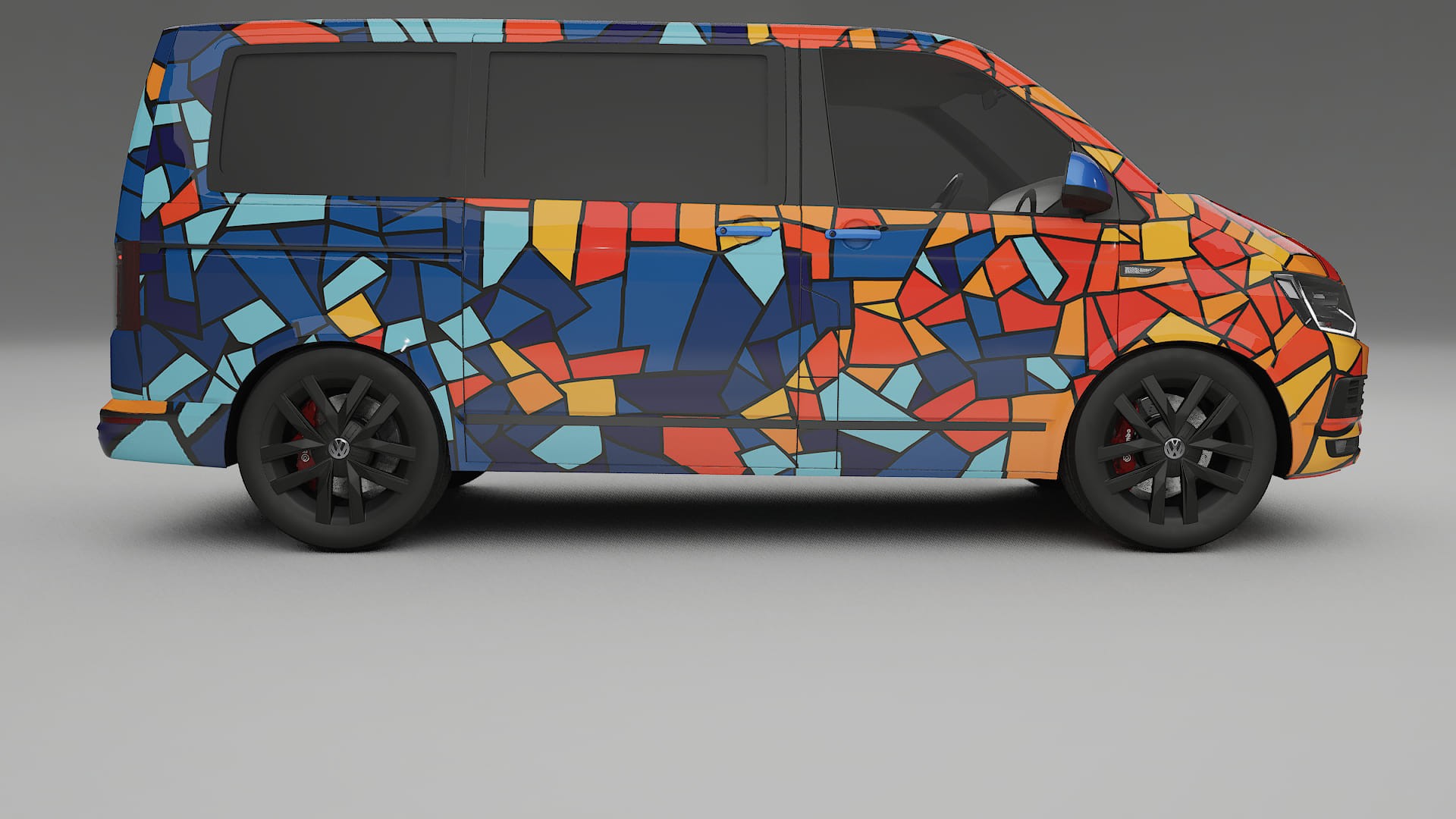 VW Transporter T6 Multivan BARCELONA – Ontworpen Wrap PPF Kit van Printbaar Polyurethaanfolie