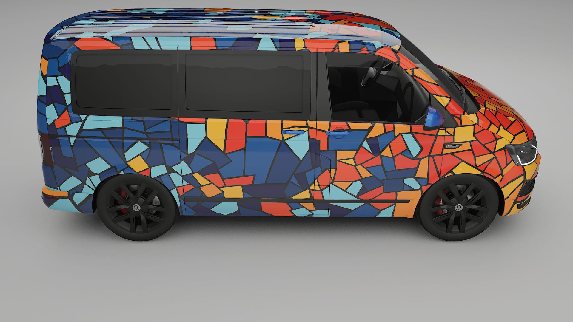 VW Transporter T6 Multivan BARCELONA – Ontworpen Wrap PPF Kit van Printbaar Polyurethaanfolie
