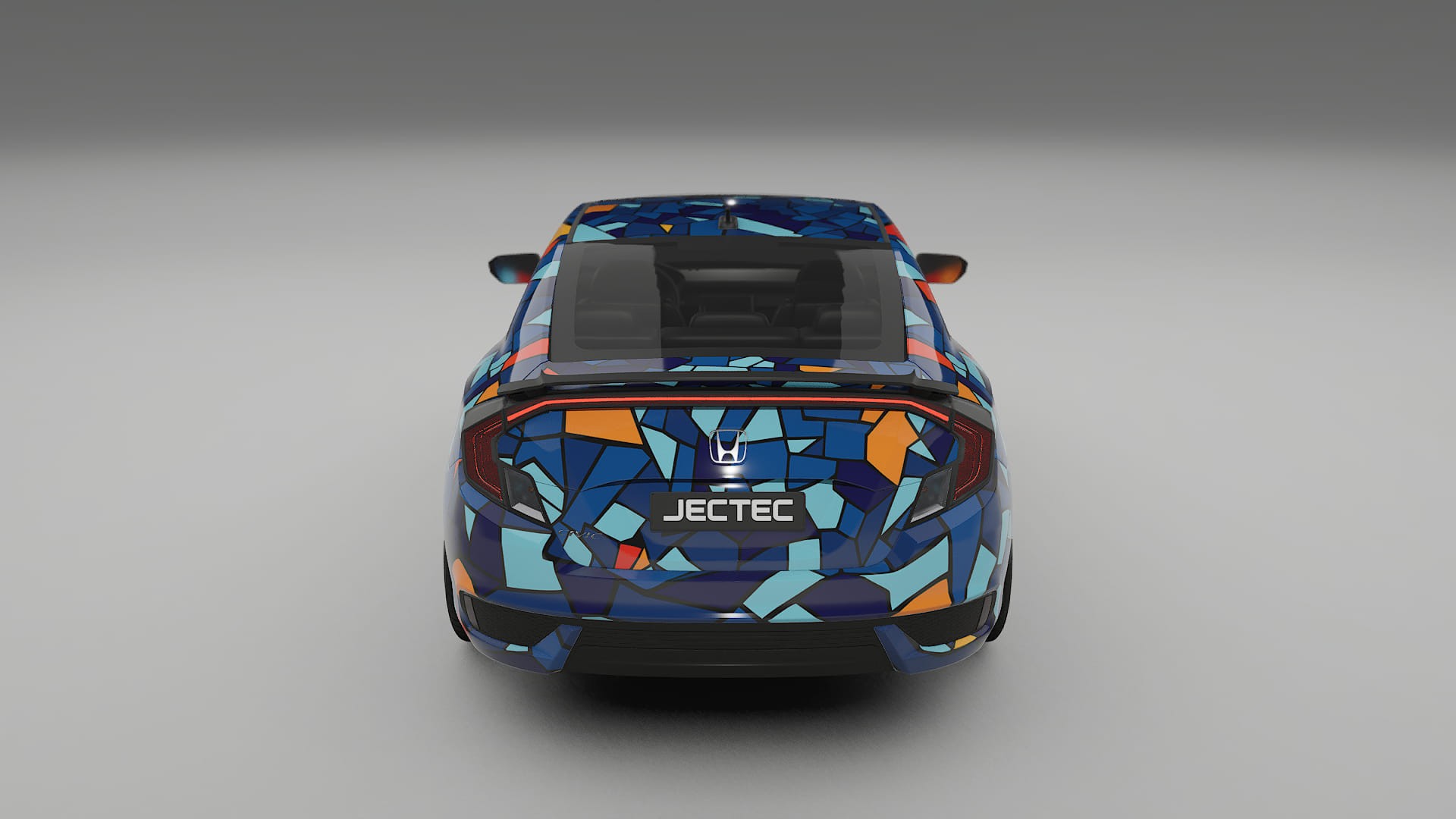 Honda Civic coupe prefacelift pre-LCI BARCELONA – Ontworpen Wrap PPF Kit van Printbaar Polyurethaanfolie