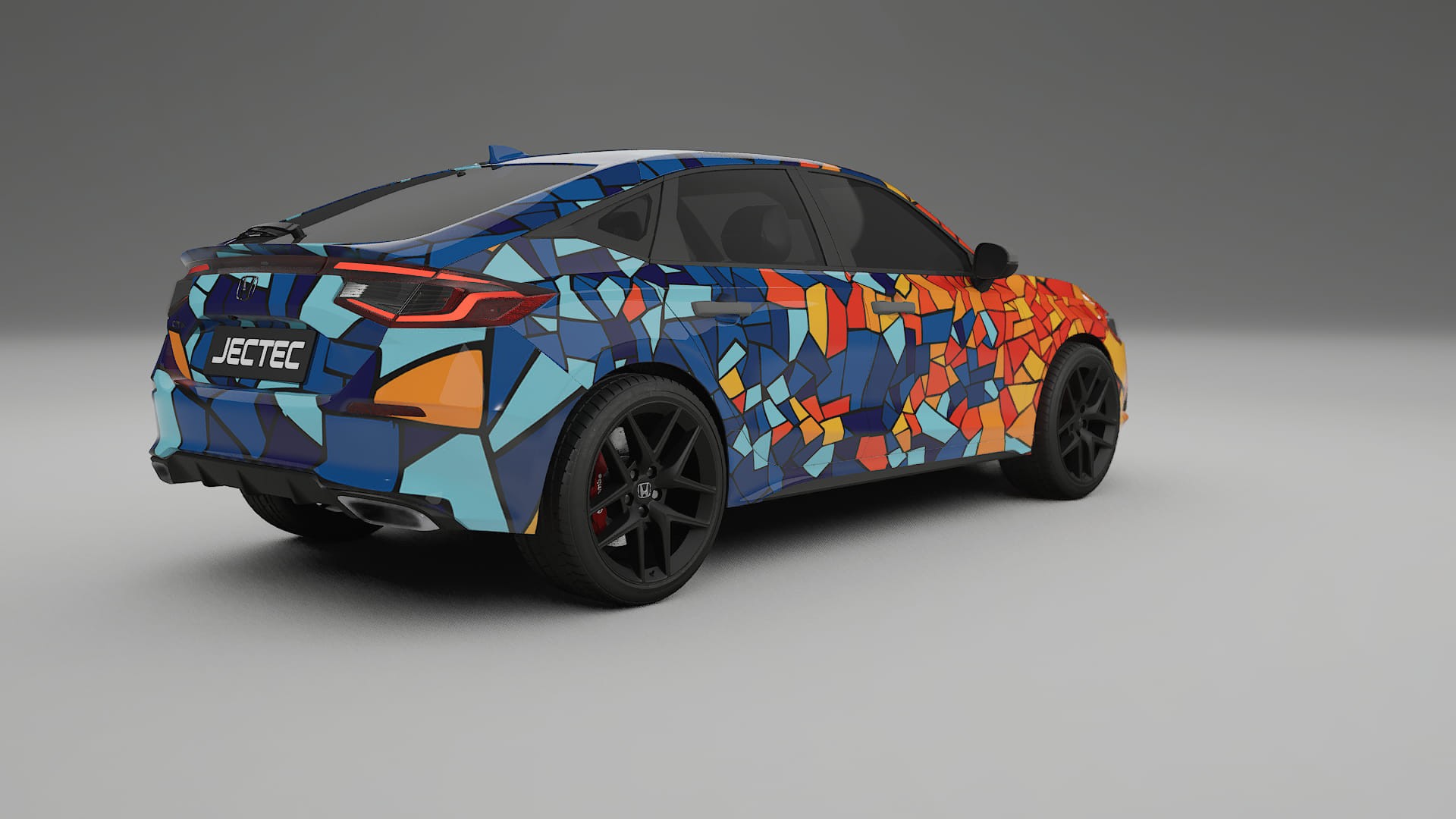 Honda Civic hatchback BARCELONA – Ontworpen Wrap PPF Kit van Printbaar Polyurethaanfolie