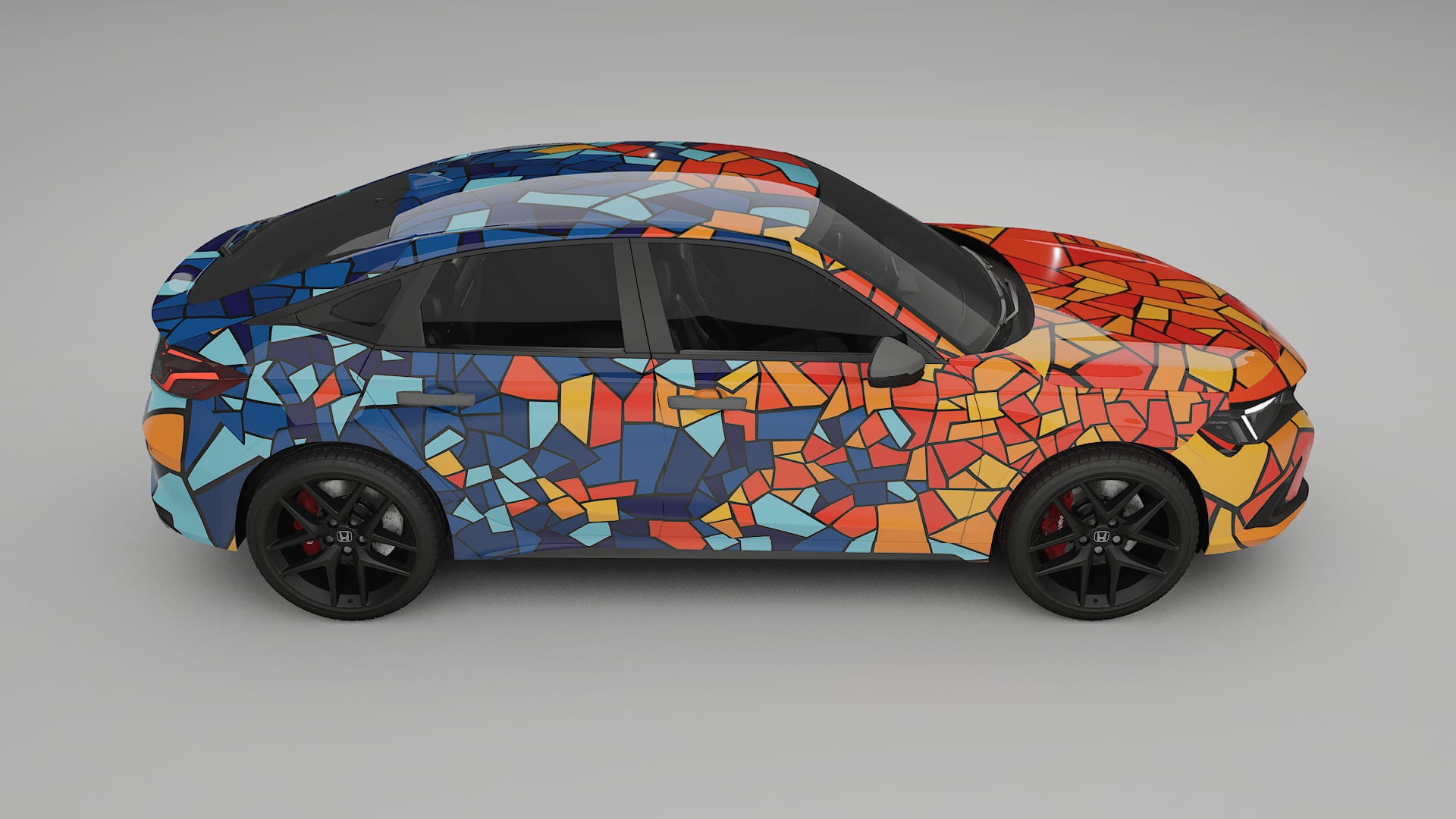 Honda Civic hatchback BARCELONA – Ontworpen Wrap PPF Kit van Printbaar Polyurethaanfolie