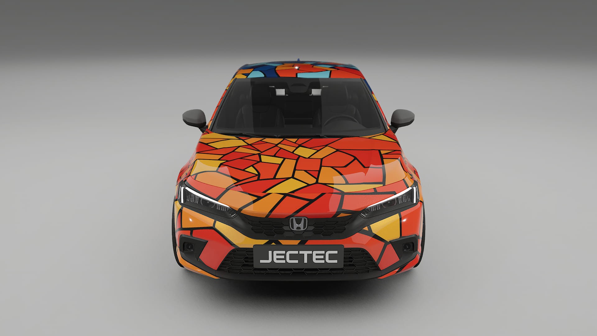 Honda Civic hatchback BARCELONA – Ontworpen Wrap PPF Kit van Printbaar Polyurethaanfolie