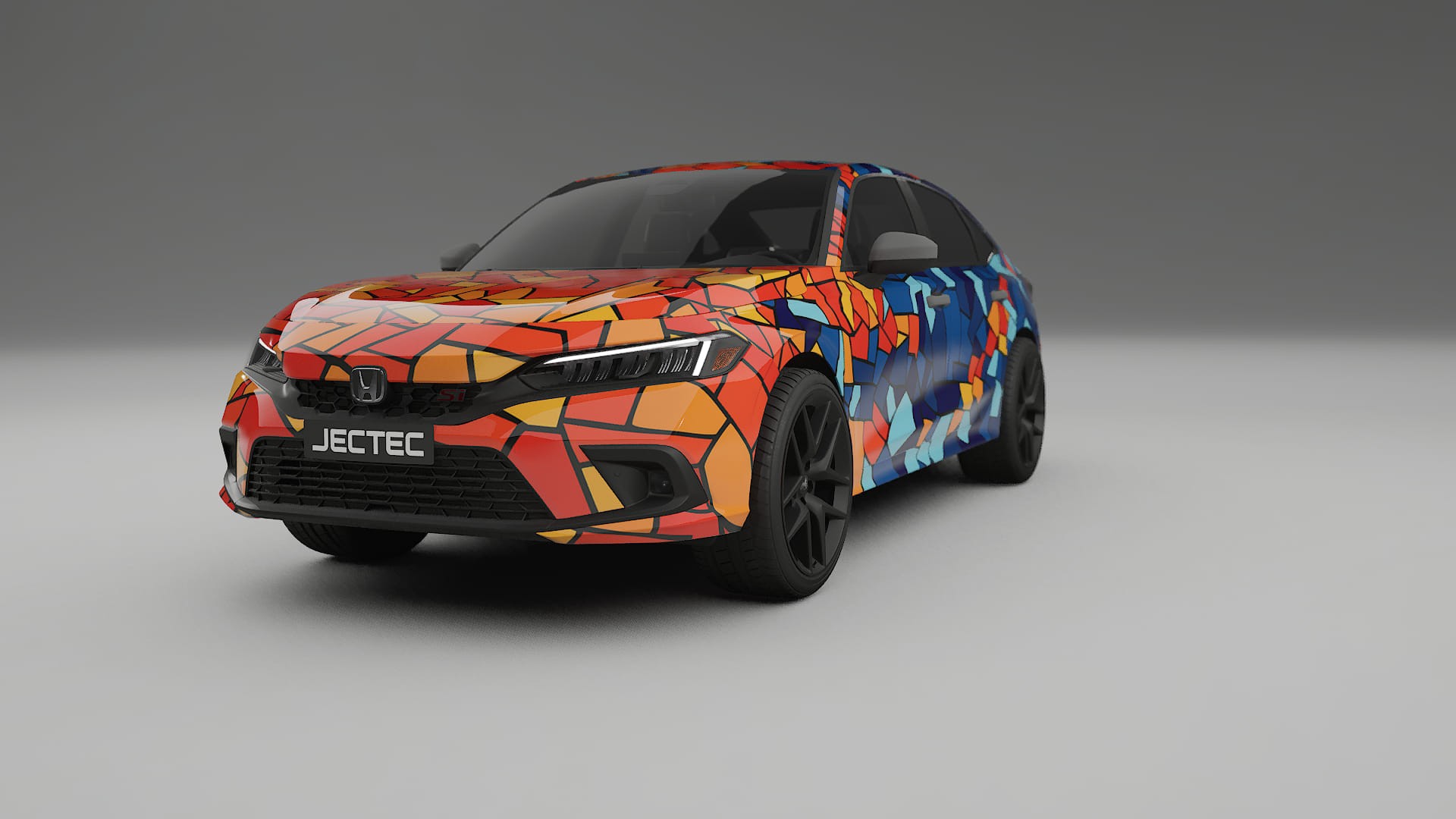 Honda Civic Si BARCELONA – Ontworpen Wrap PPF Kit van Printbaar Polyurethaanfolie
