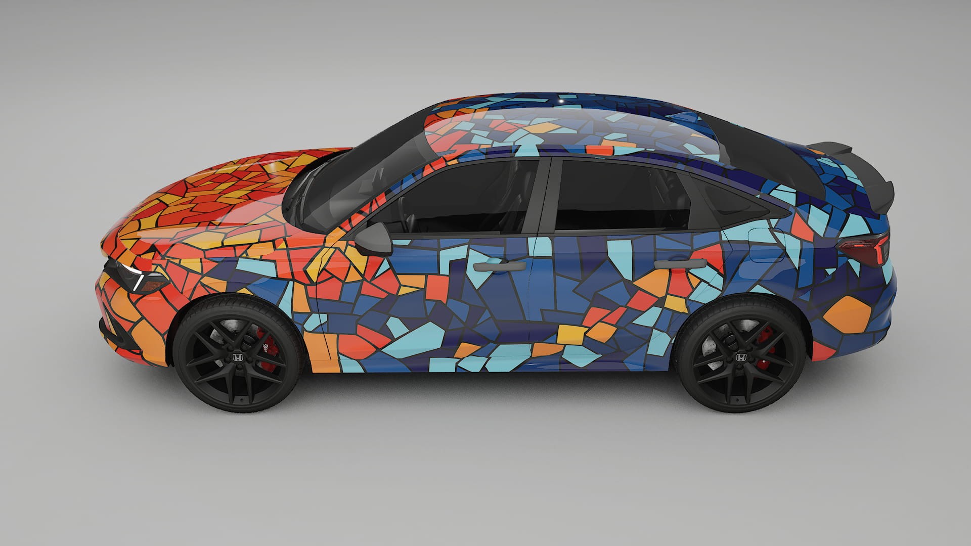 Honda Civic Si BARCELONA – Ontworpen Wrap PPF Kit van Printbaar Polyurethaanfolie