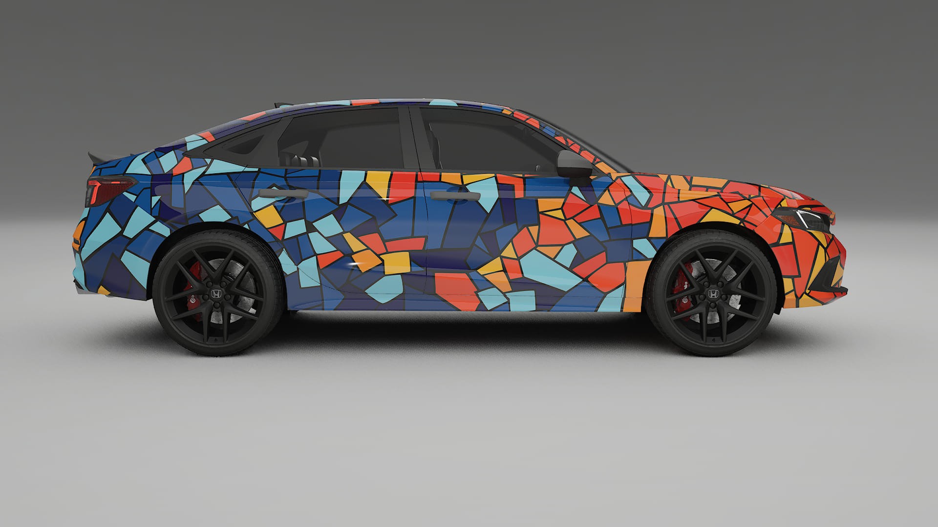 Honda Civic Si BARCELONA – Ontworpen Wrap PPF Kit van Printbaar Polyurethaanfolie