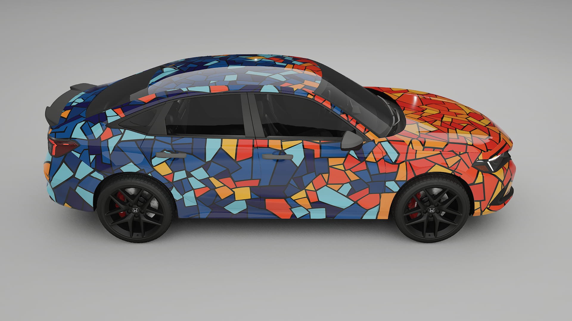 Honda Civic Si BARCELONA – Ontworpen Wrap PPF Kit van Printbaar Polyurethaanfolie