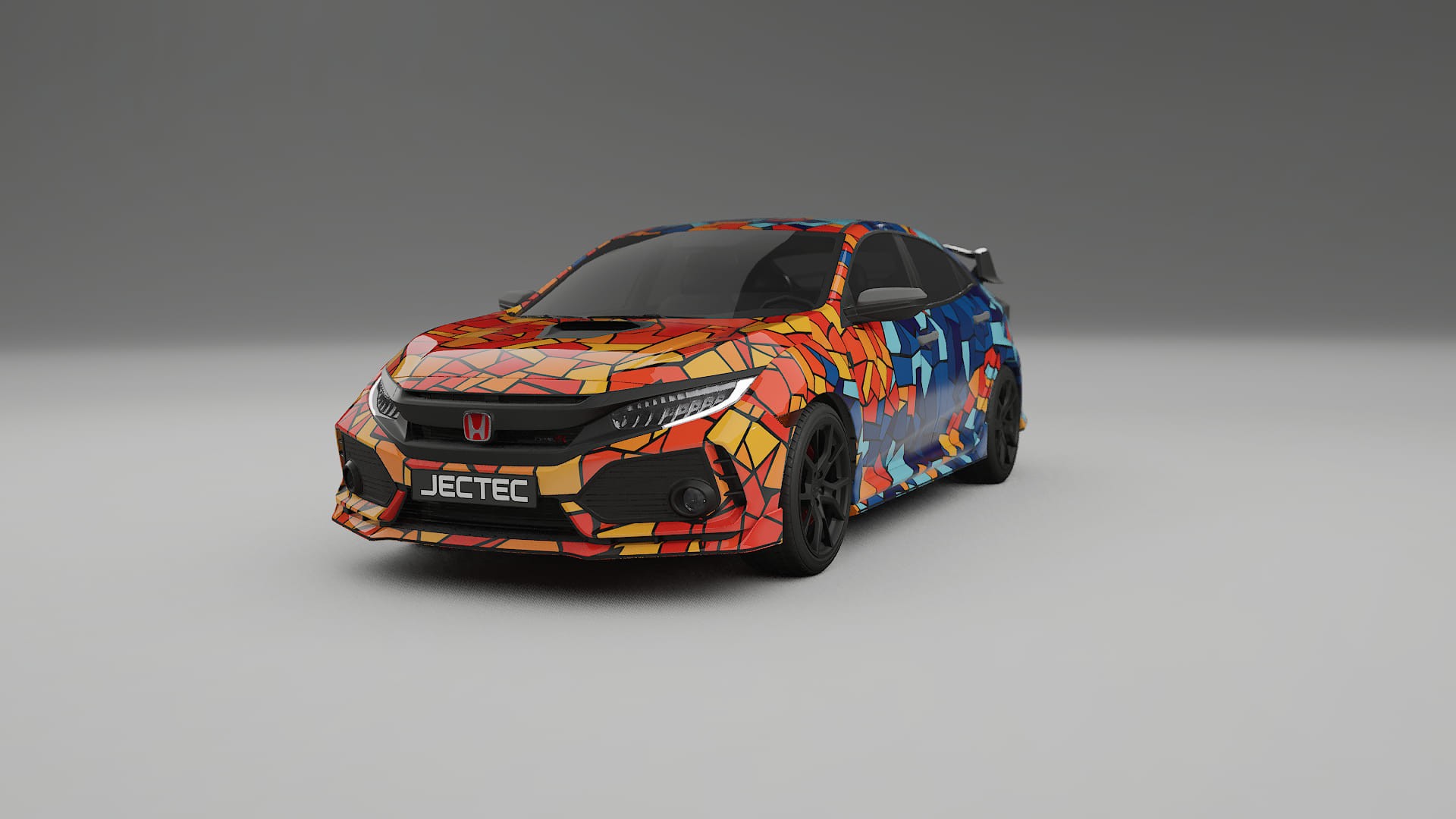 Honda Civic Type-R BARCELONA – Ontworpen Wrap PPF Kit van Printbaar Polyurethaanfolie