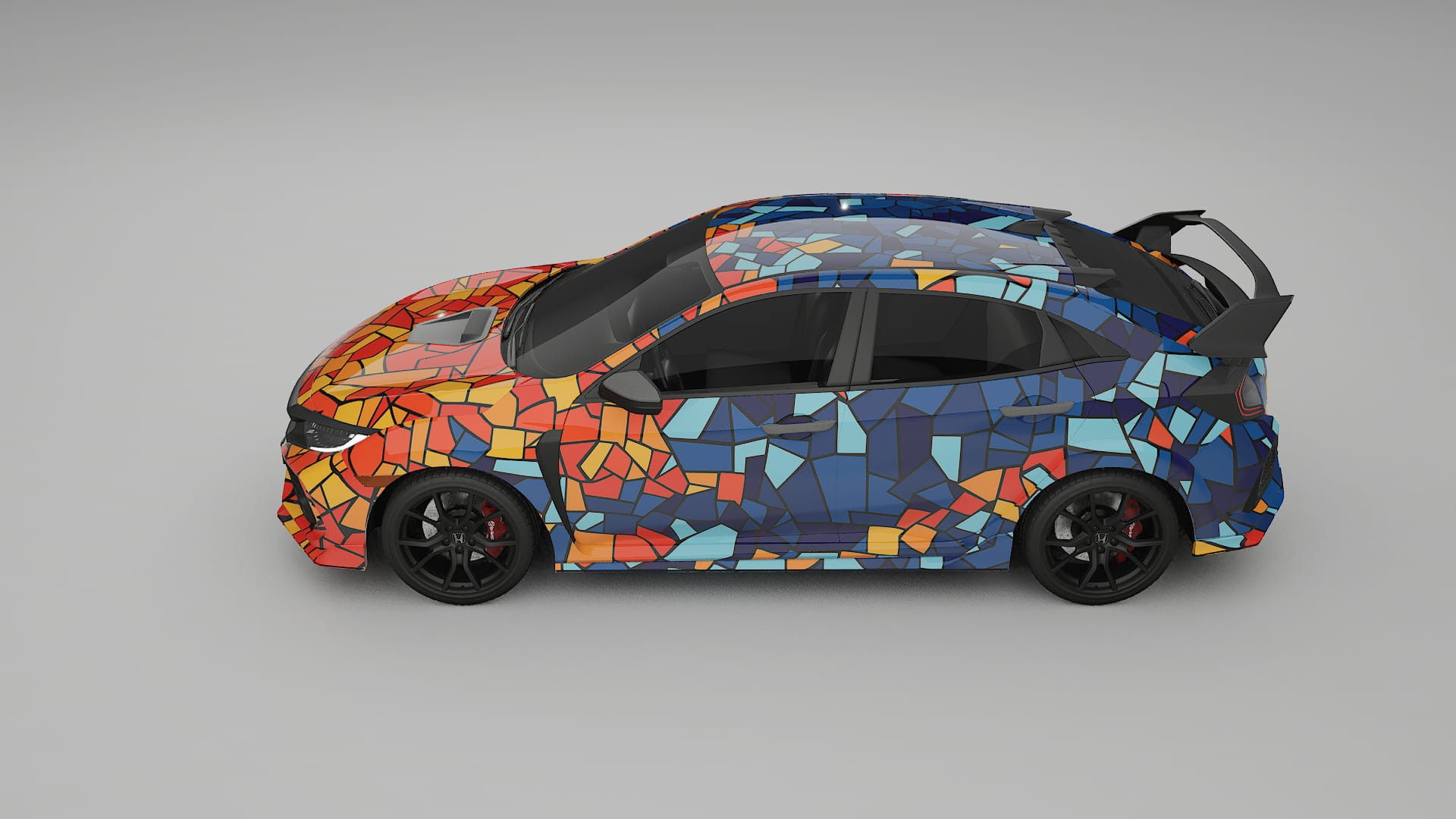 Honda Civic Type-R BARCELONA – Ontworpen Wrap PPF Kit van Printbaar Polyurethaanfolie
