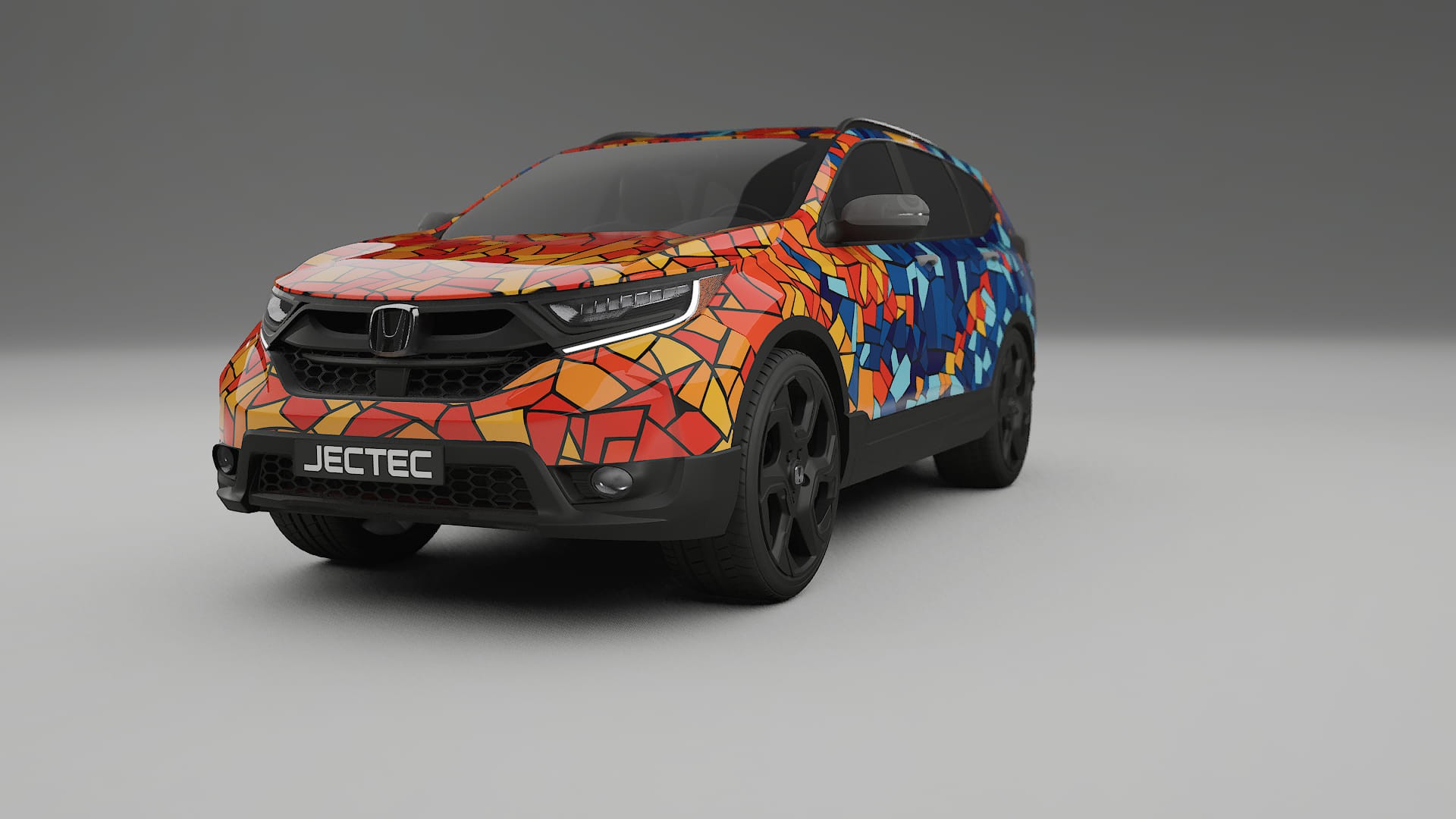 Honda CRV Touring prefacelift pre-LCI BARCELONA – Ontworpen Wrap PPF Kit van Printbaar Polyurethaanfolie